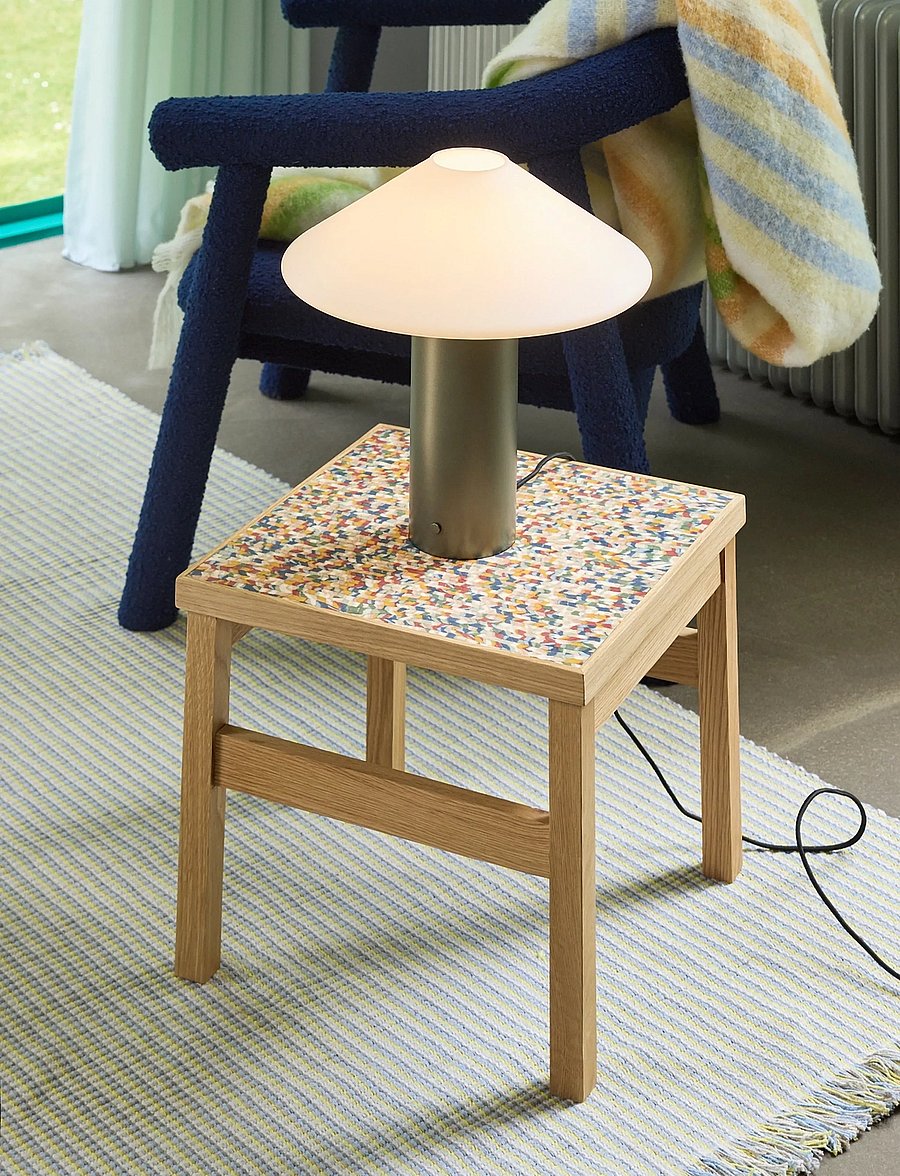 Hübsch - Confetti Side Table Multicolour - küljelauad ja väikesed lauad - multi-coloured,natural - 4