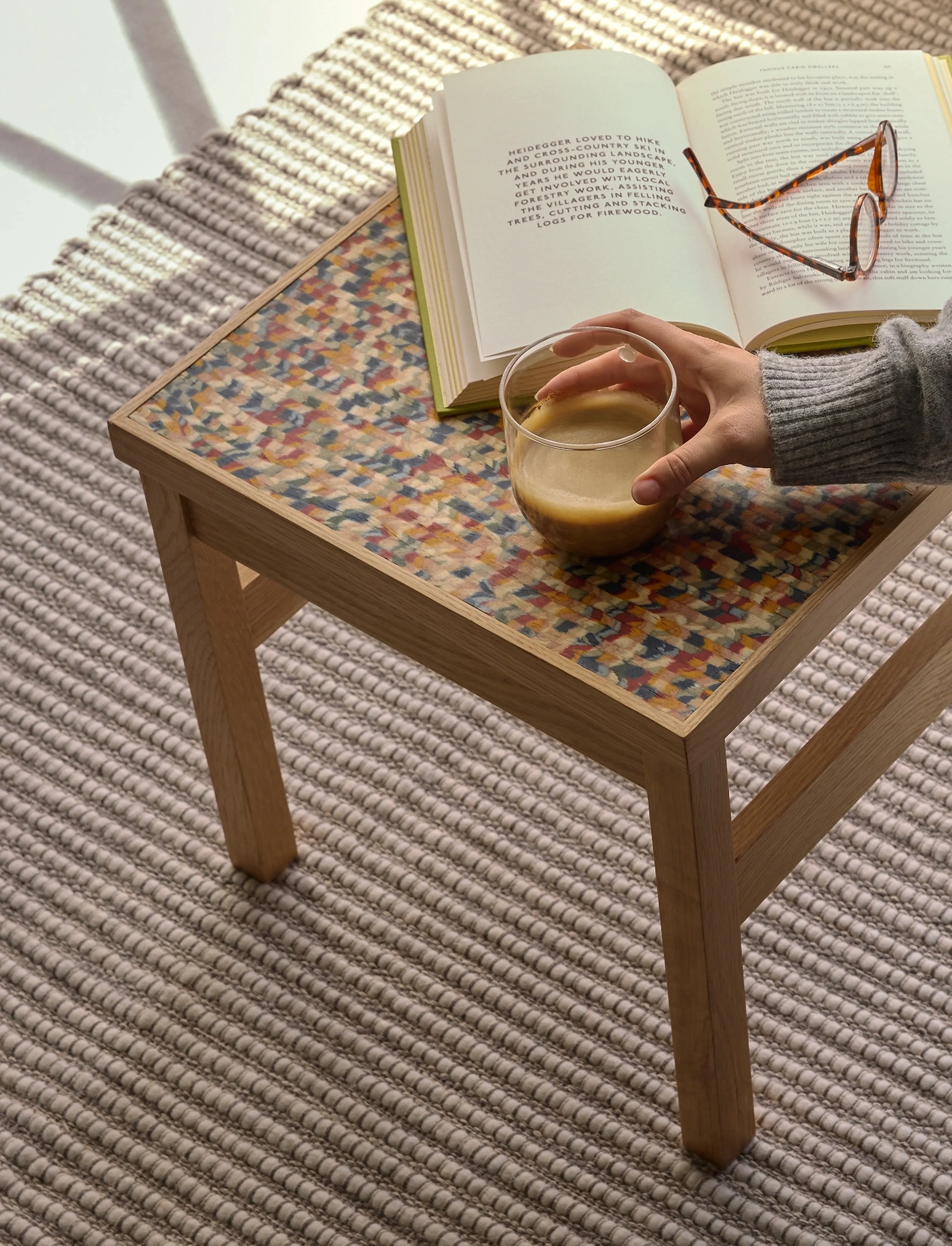 Hübsch - Confetti Side Table Multicolour - side tables & small tables - multi-coloured,natural - 5