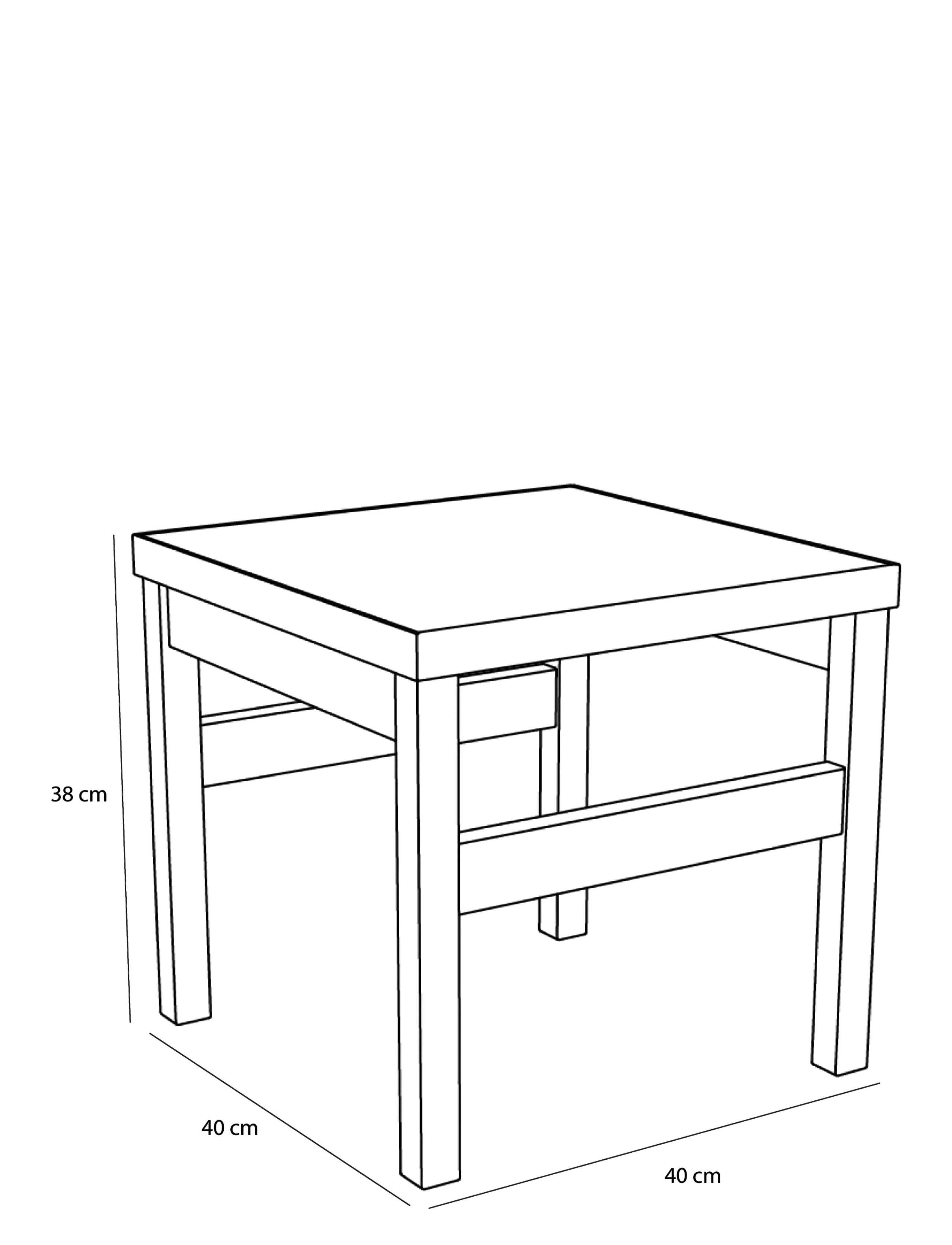 Hübsch - Confetti Side Table Multicolour - side tables & small tables - multi-coloured,natural - 3