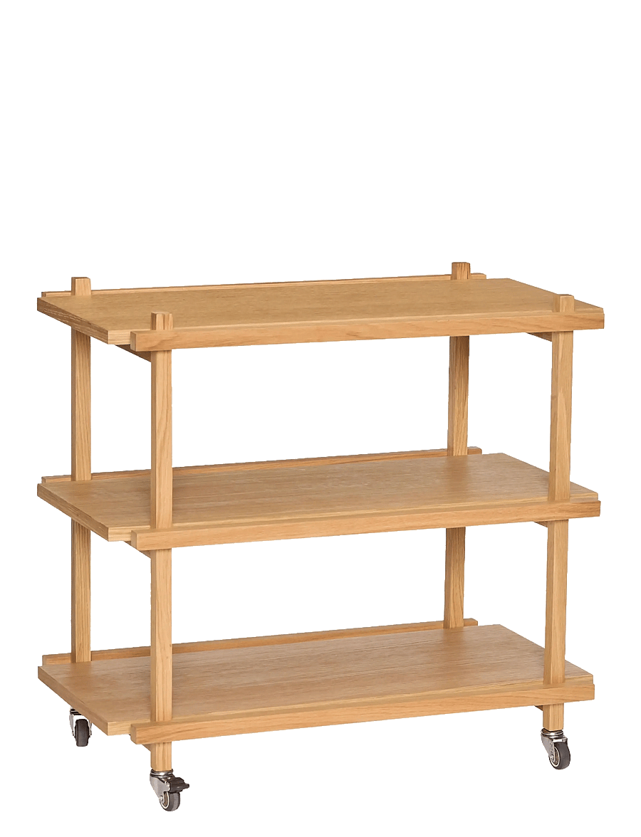 Hübsch - Crayon Trolley Natural - riiulkärud - natural - 1