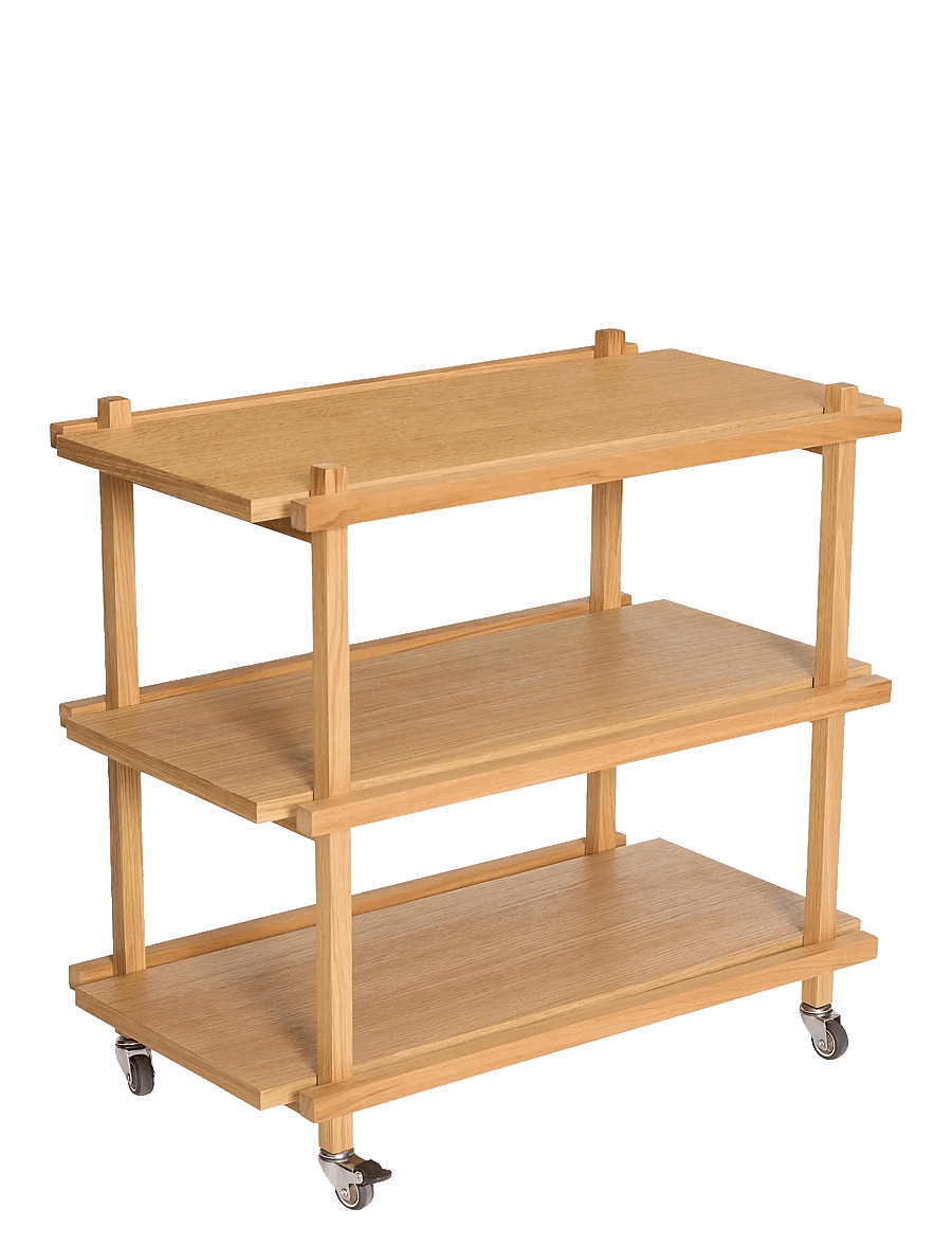 Hübsch - Crayon Trolley Natural - riiulkärud - natural - 2