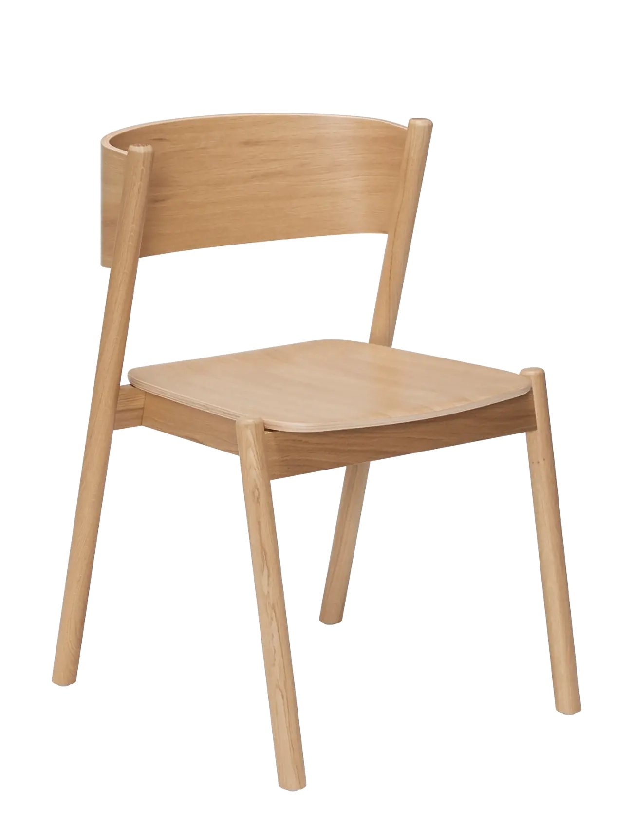 Hübsch Oblique Dining Chair, Stol, Str: 55X51XH80CM