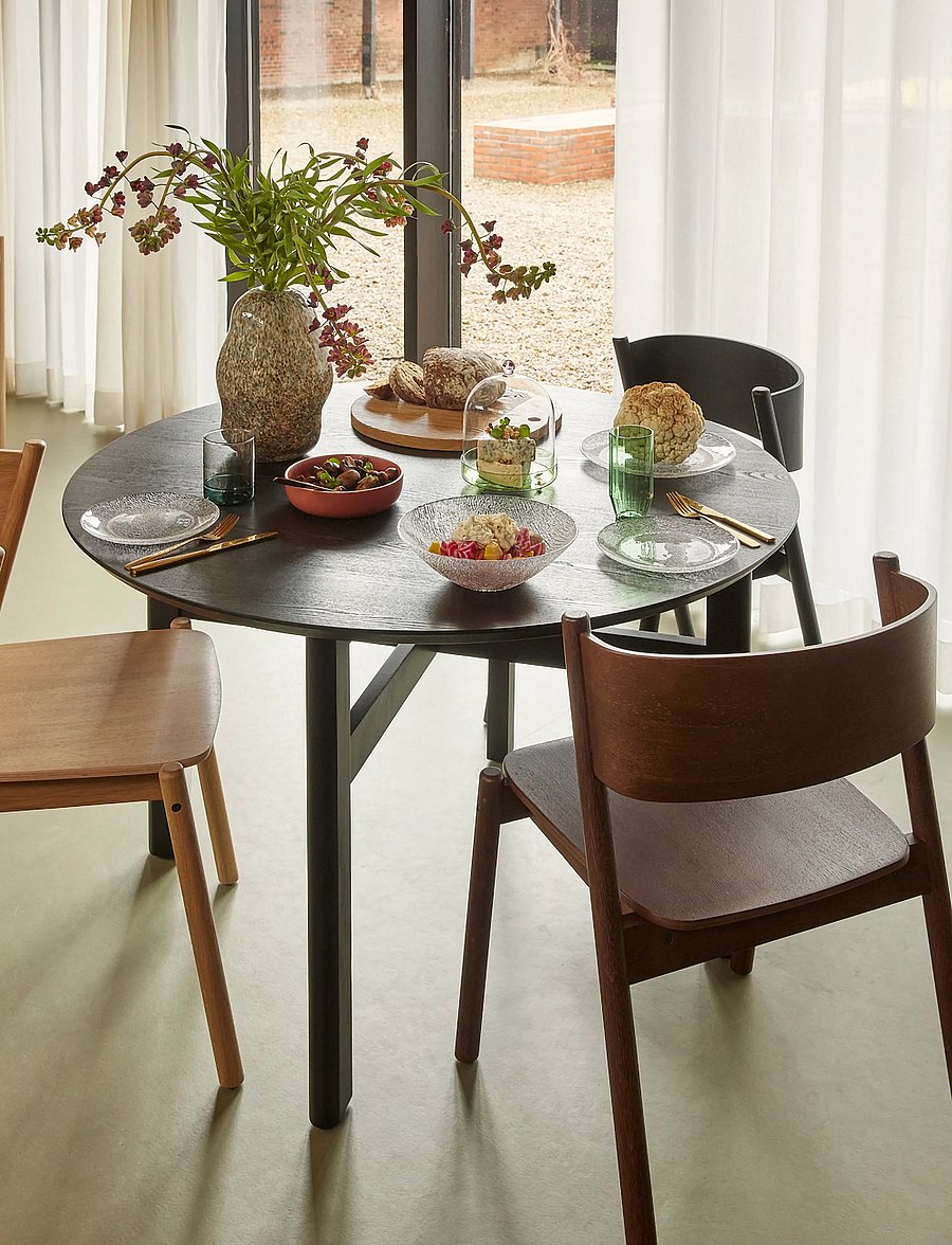Hübsch - Oblique Dining Chair - natural - 4