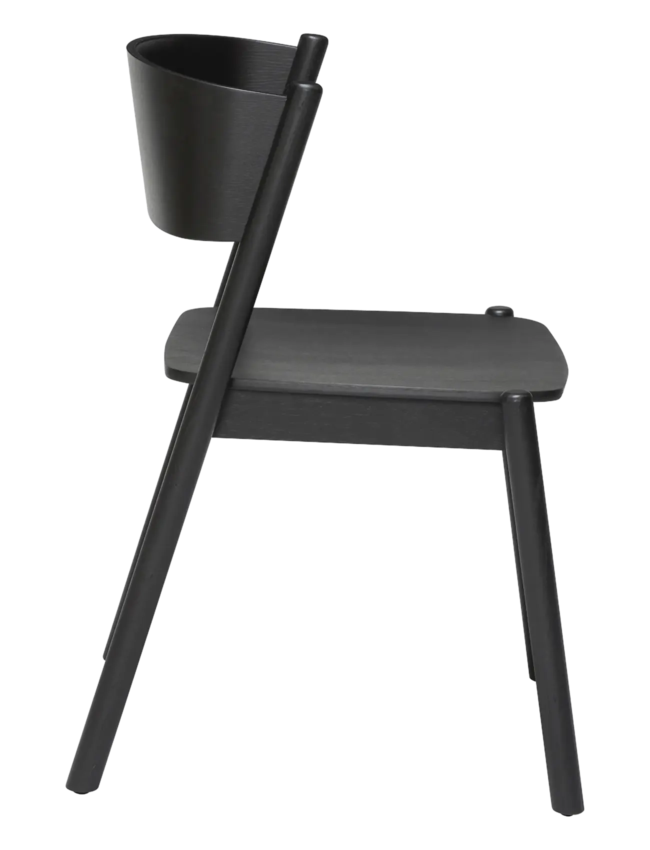 Hübsch - Oblique Dining Chair - black - 2