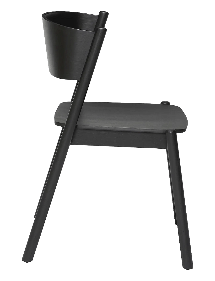 Hübsch - Oblique Dining Chair - stühle - black - 2
