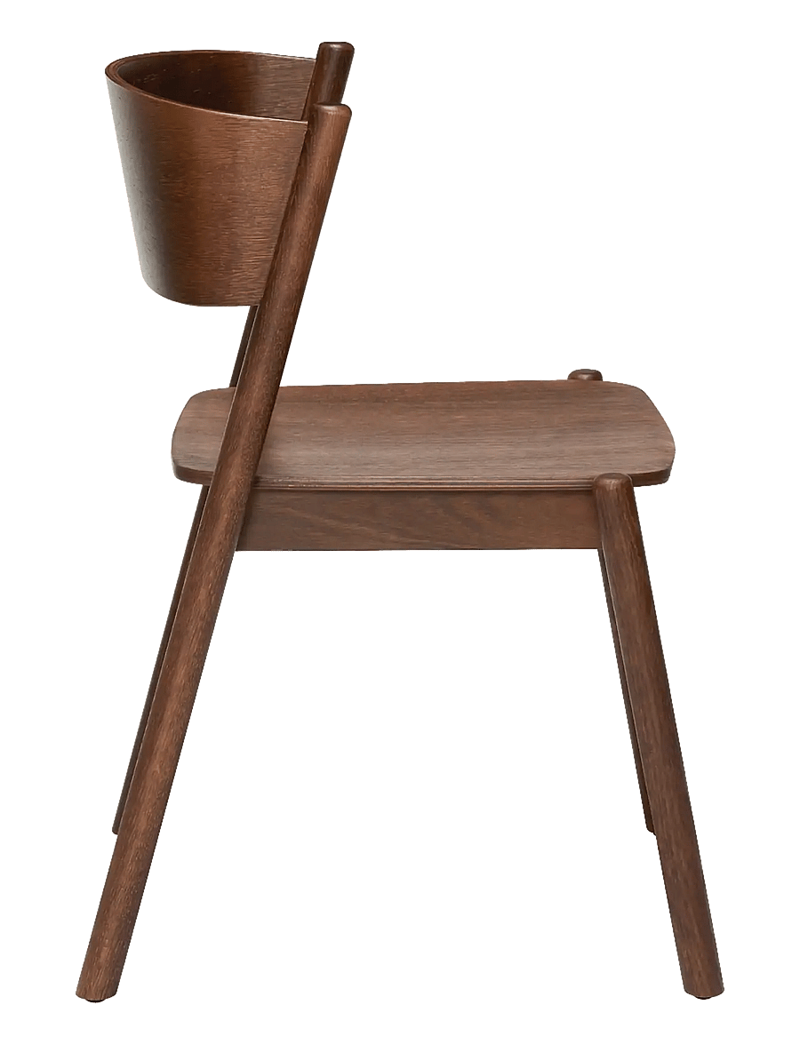 Hübsch - Oblique Dining Chair - stühle - brown - 2
