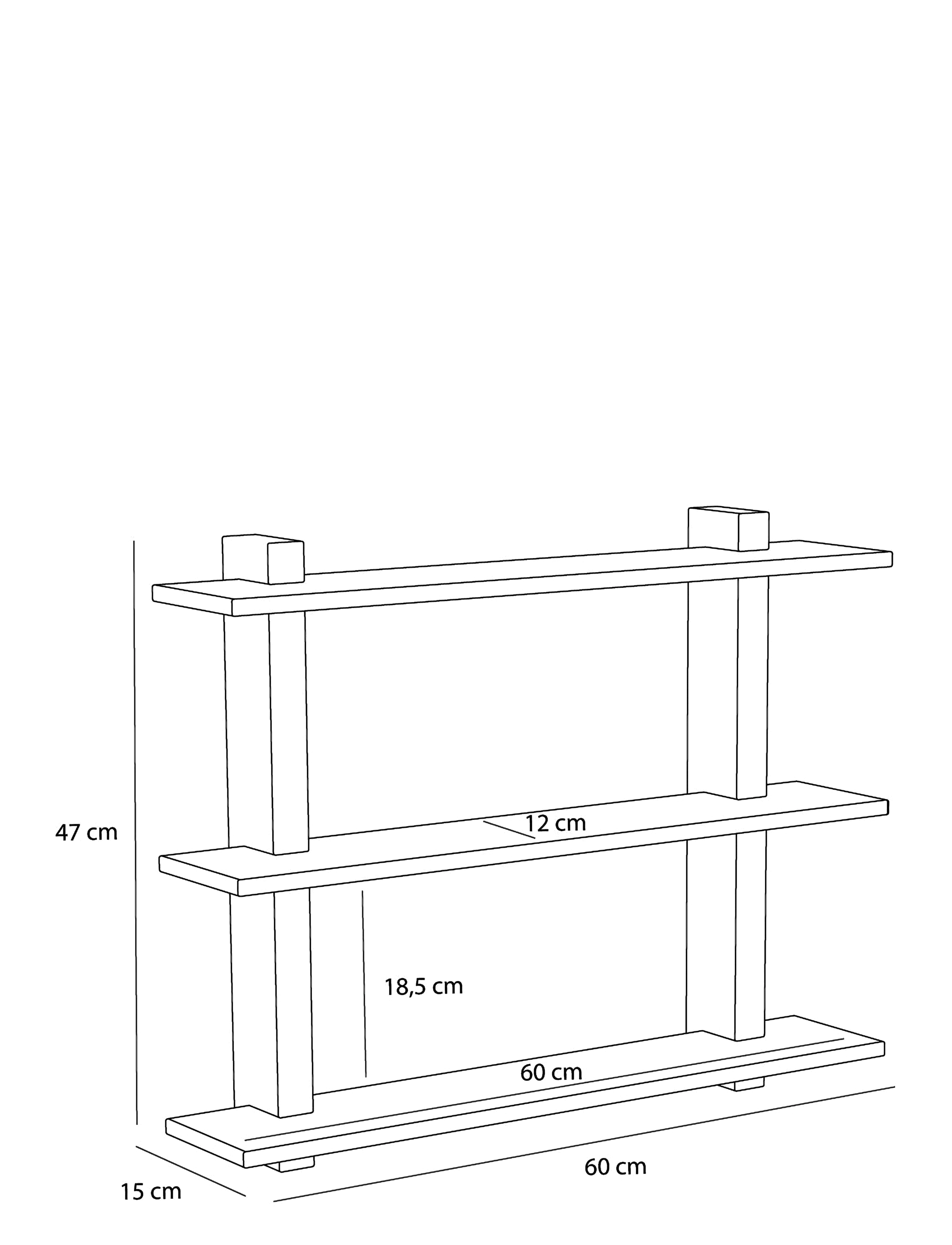 Hübsch - Simple Hyllsystem Small Ek - hyllor - natural - 3