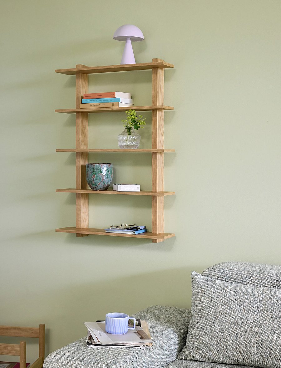 Hübsch - Simple Shelf Large Oak - regale und verwahrung - natural - 0