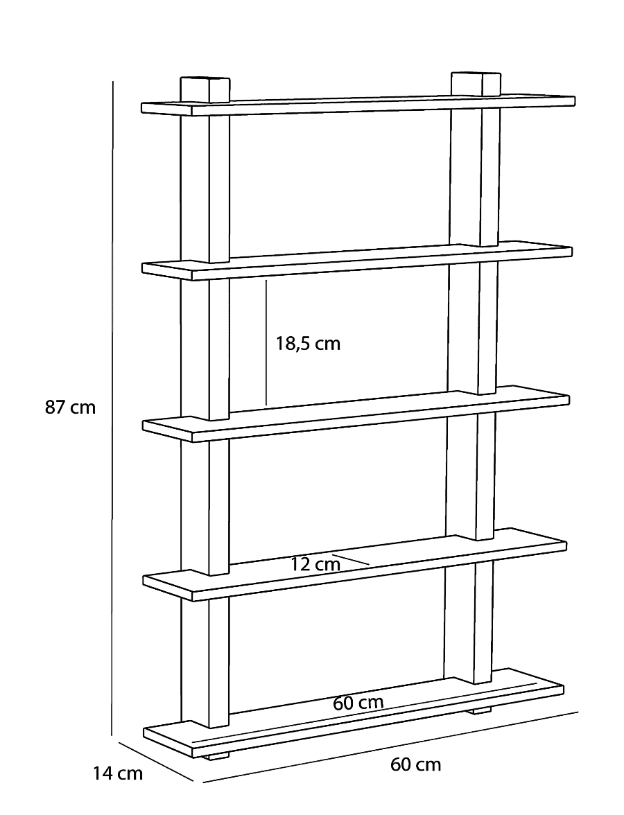 Hübsch - Simple Shelf Large Oak - regale und verwahrung - natural - 3