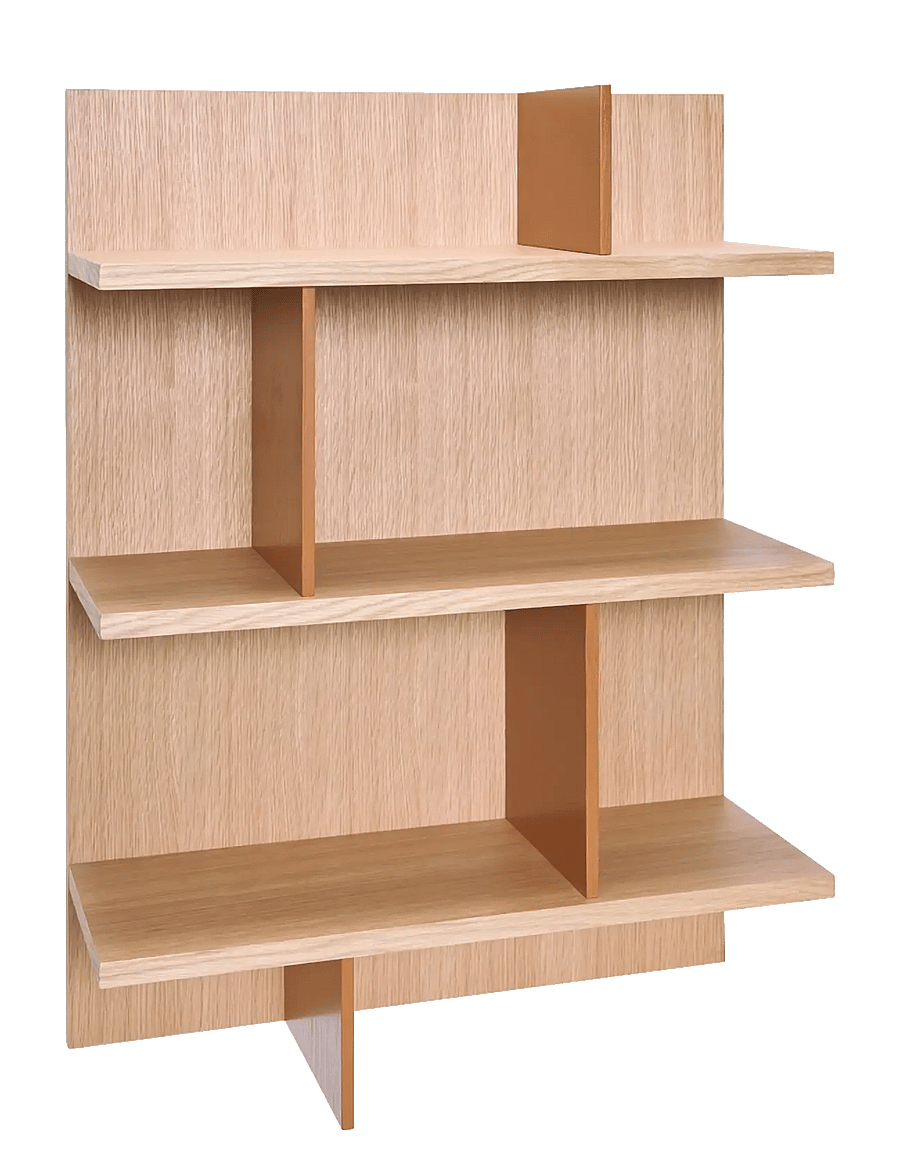 Hübsch - Stand Shelf Oak/Red - regale und verwahrung - natural,yellow - 2