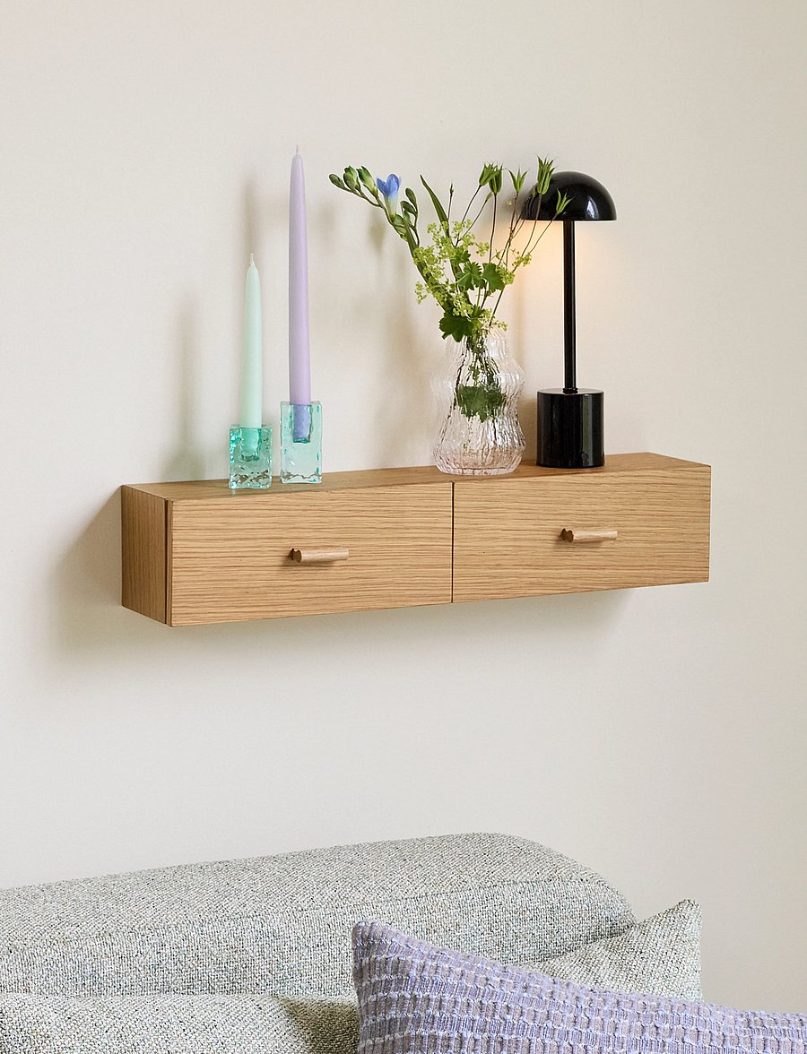 Hübsch - Shuno Shelf Oak - regale und verwahrung - natural,orange - 0