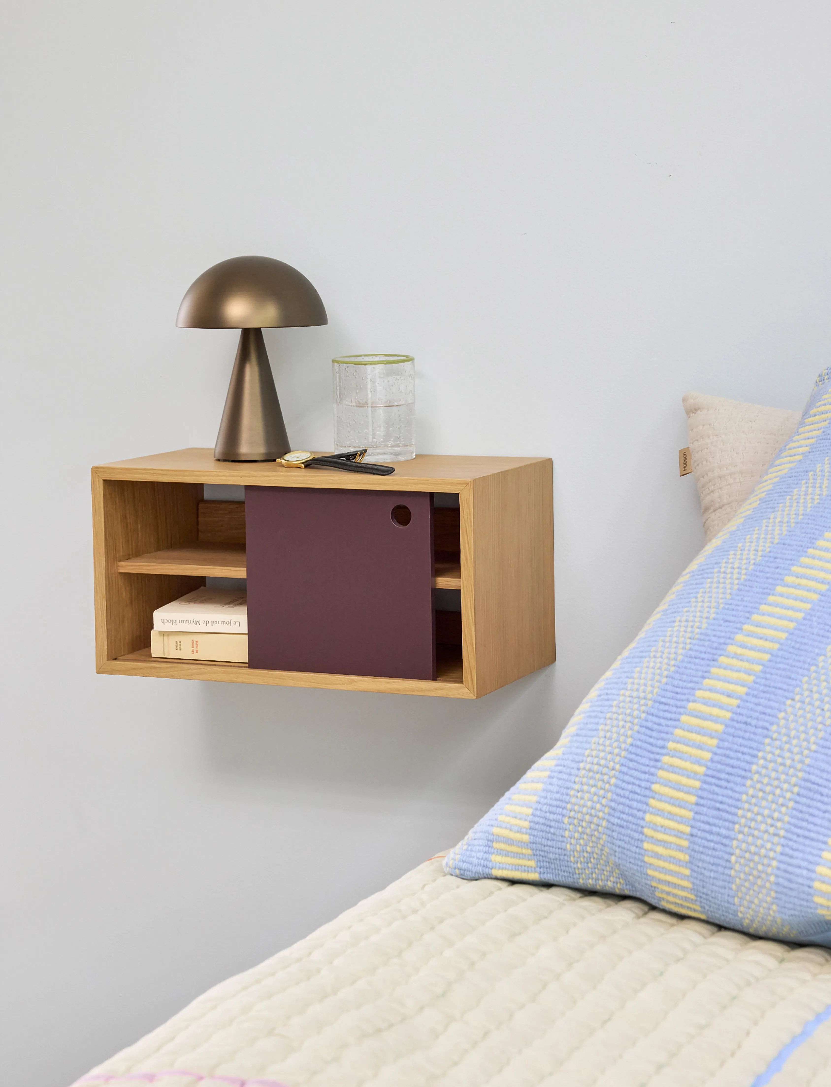 Hübsch - Slide Shelf Burgundy - natural,red - 0
