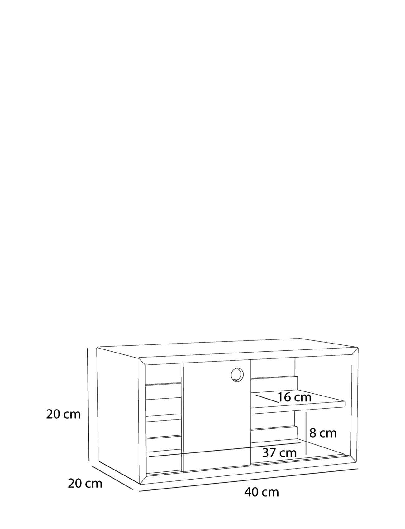 Hübsch - Slide Shelf Burgundy - natural,red - 4
