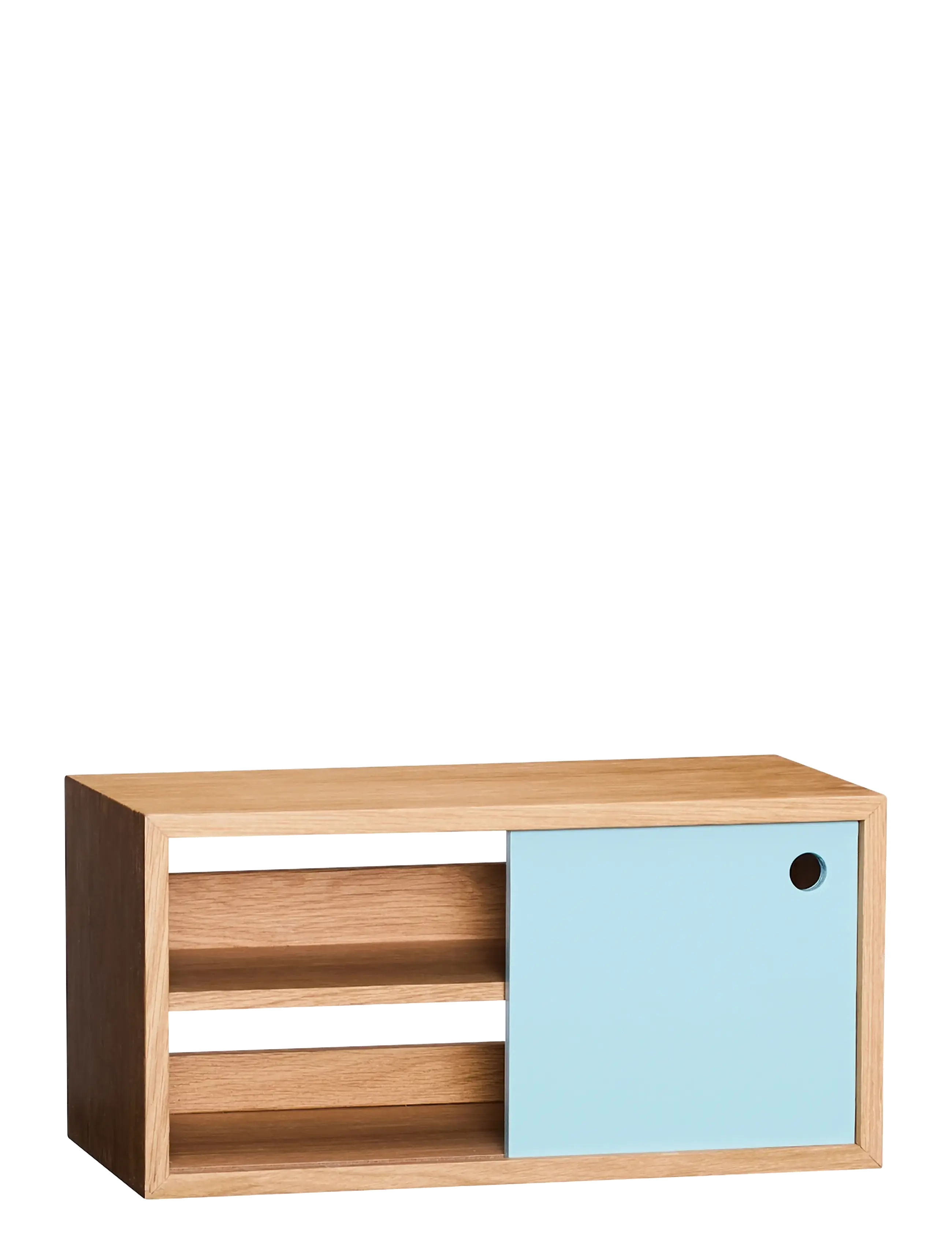 Hübsch Slide Shelf Blue - New Arrivals - BLUE,NATURAL / multi