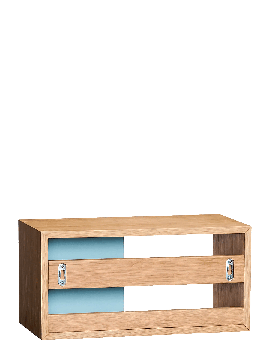 Hübsch - Slide Shelf Blue - blue,natural - 3