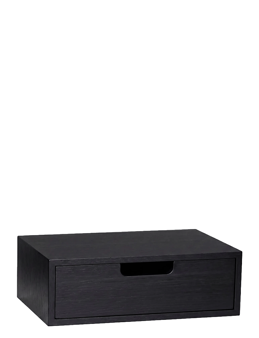 Hübsch - Hide Storage Box Black - minikarbid - black - 1
