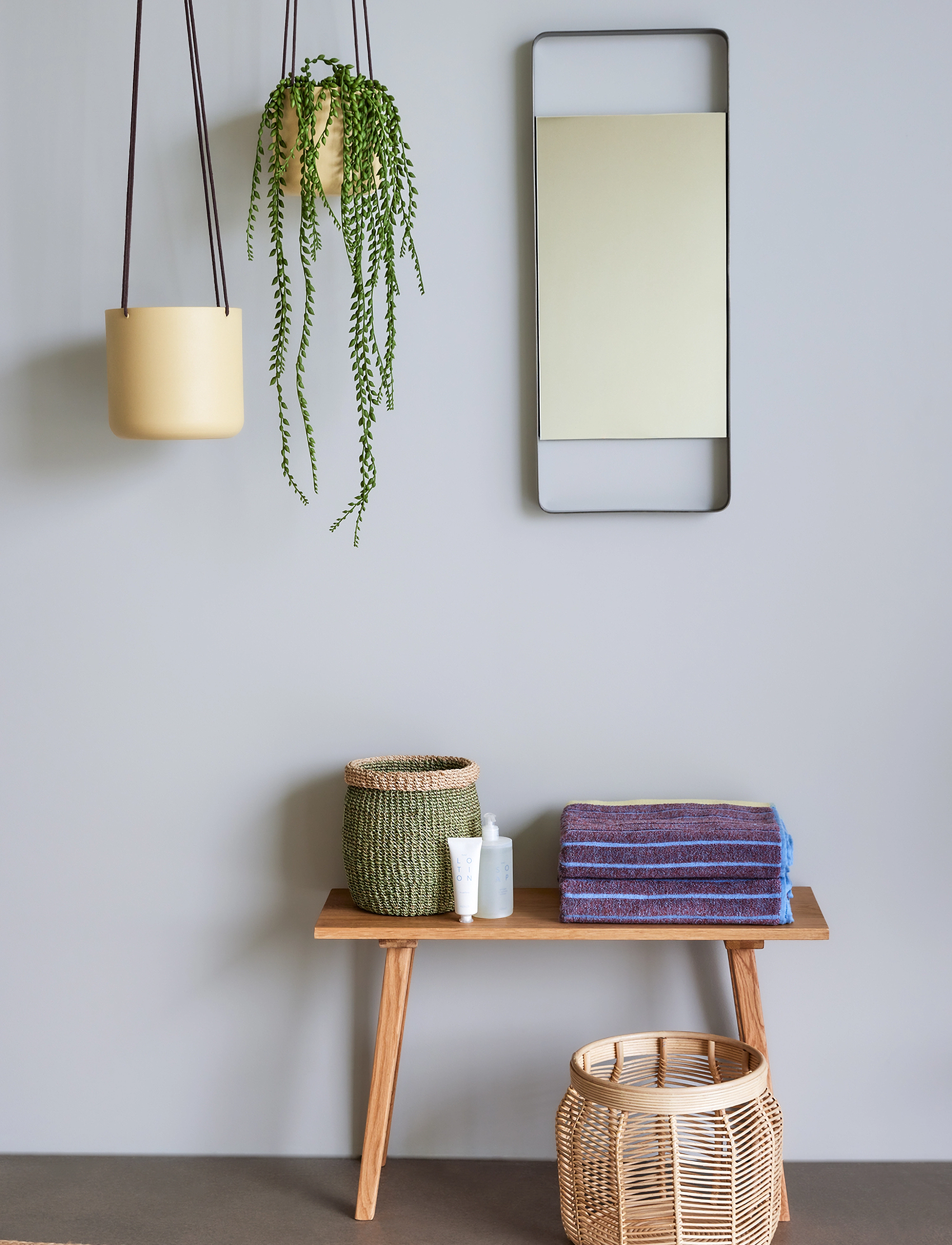 Hübsch Nomad Bænk, One Size, Furniture, Beige - Chairs & Stools, Homeware