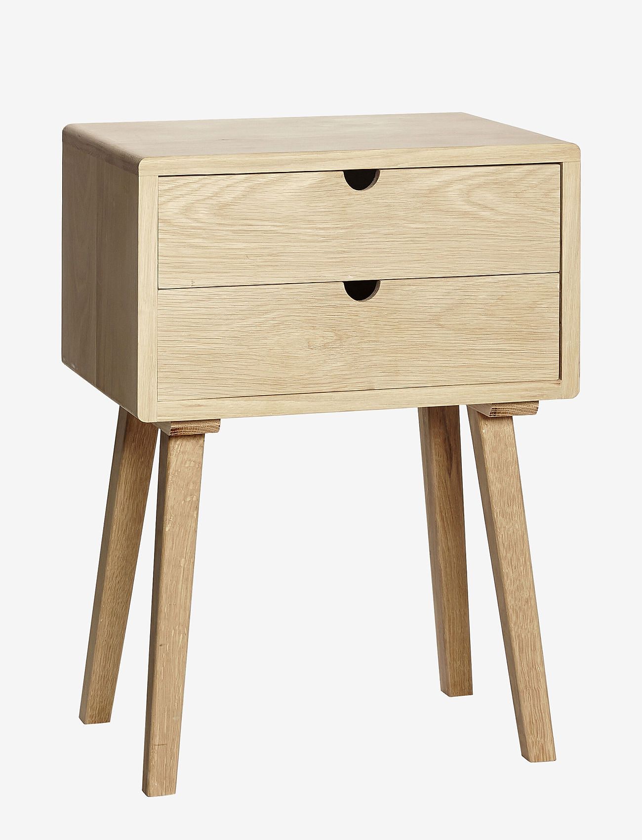Hübsch - Hide Bedside Table - natural - 0