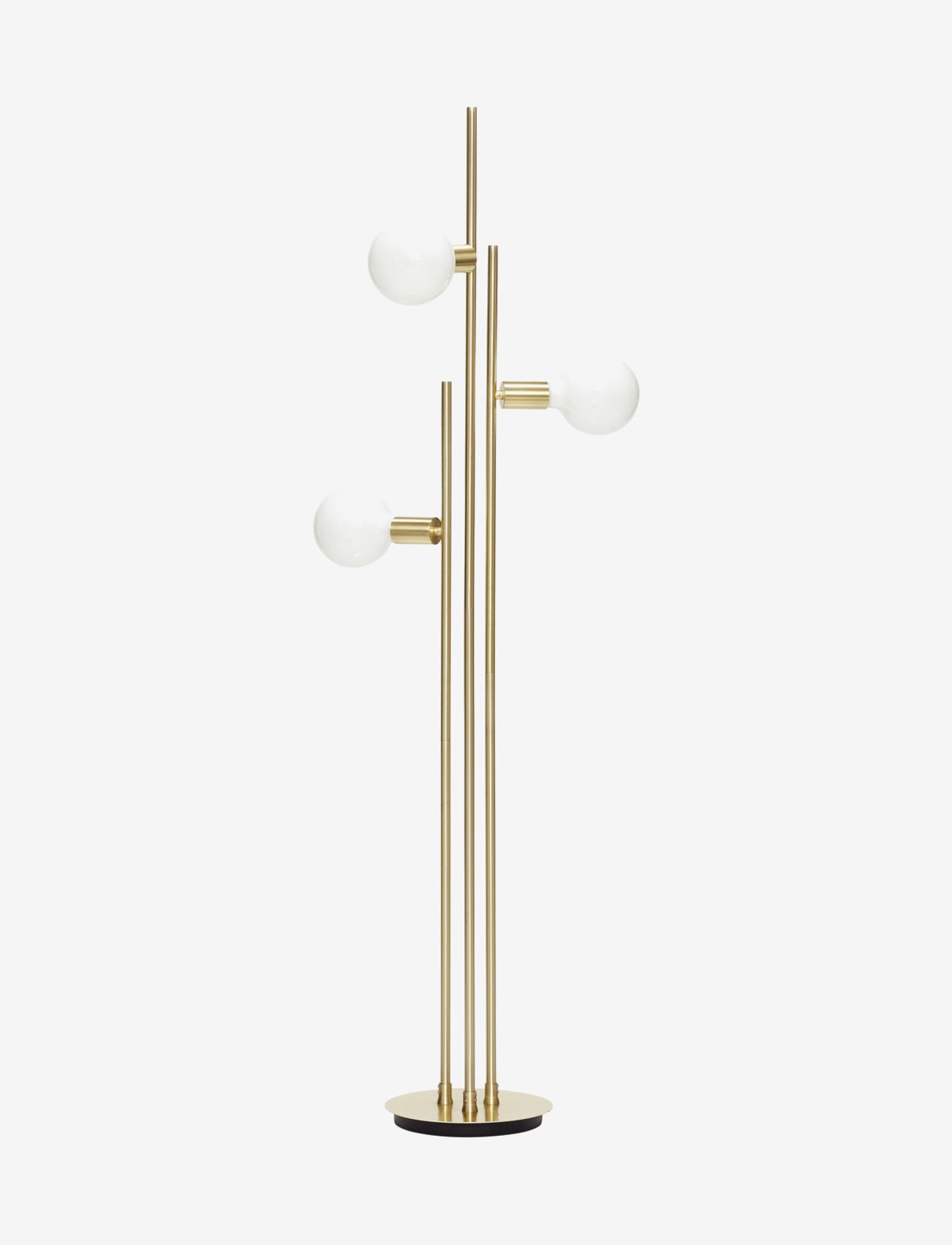 Hübsch - Balance Gulvlampe - gulvlamper - brass,white - 0