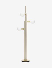 Hübsch - Balance Floor Lamp - toršerai - brass,white - 0