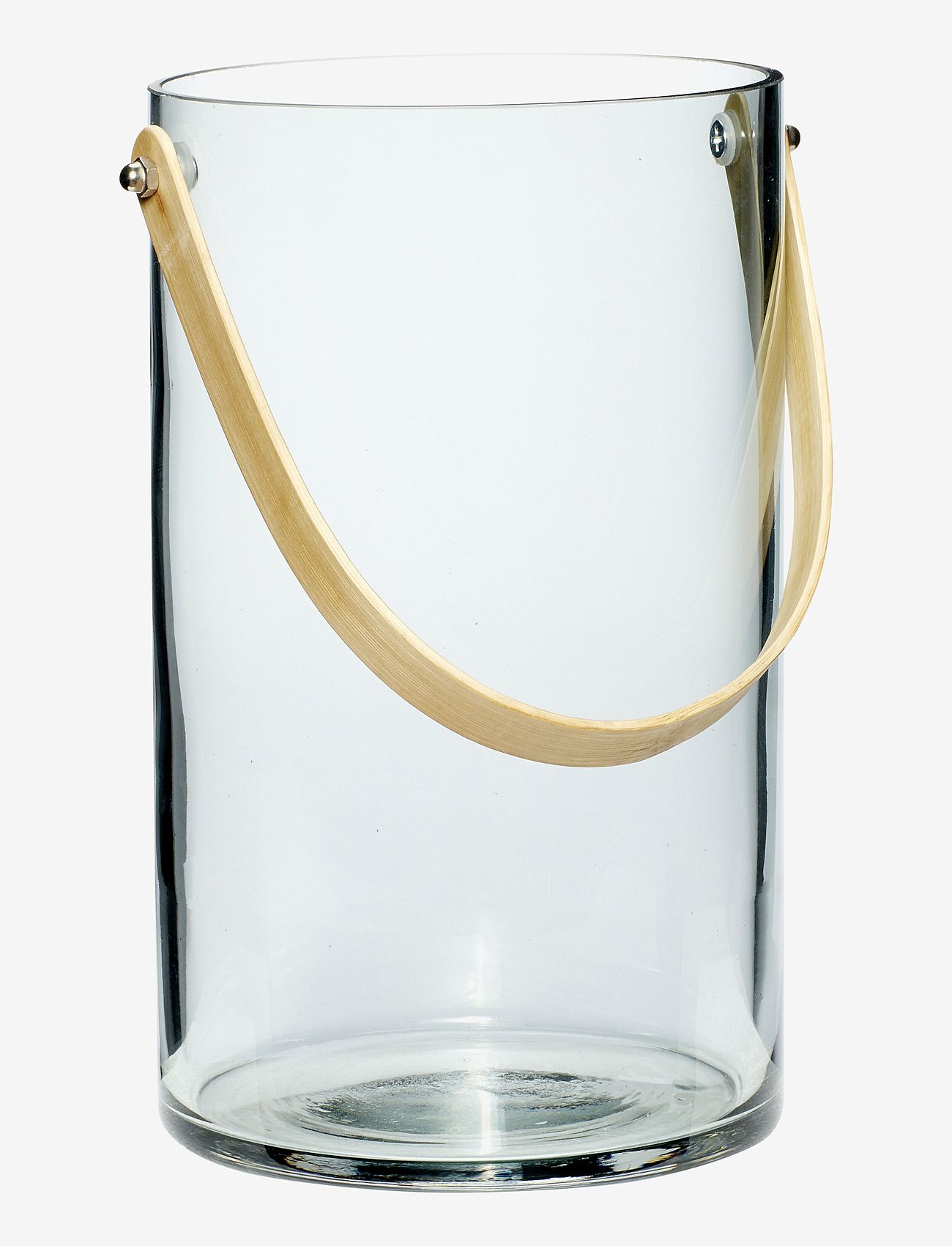 Hübsch - Vase with handle - sylinterimaljakot - blue - 0