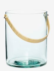 Hübsch - Vase with handle - cilindro formos vazos - green - 0