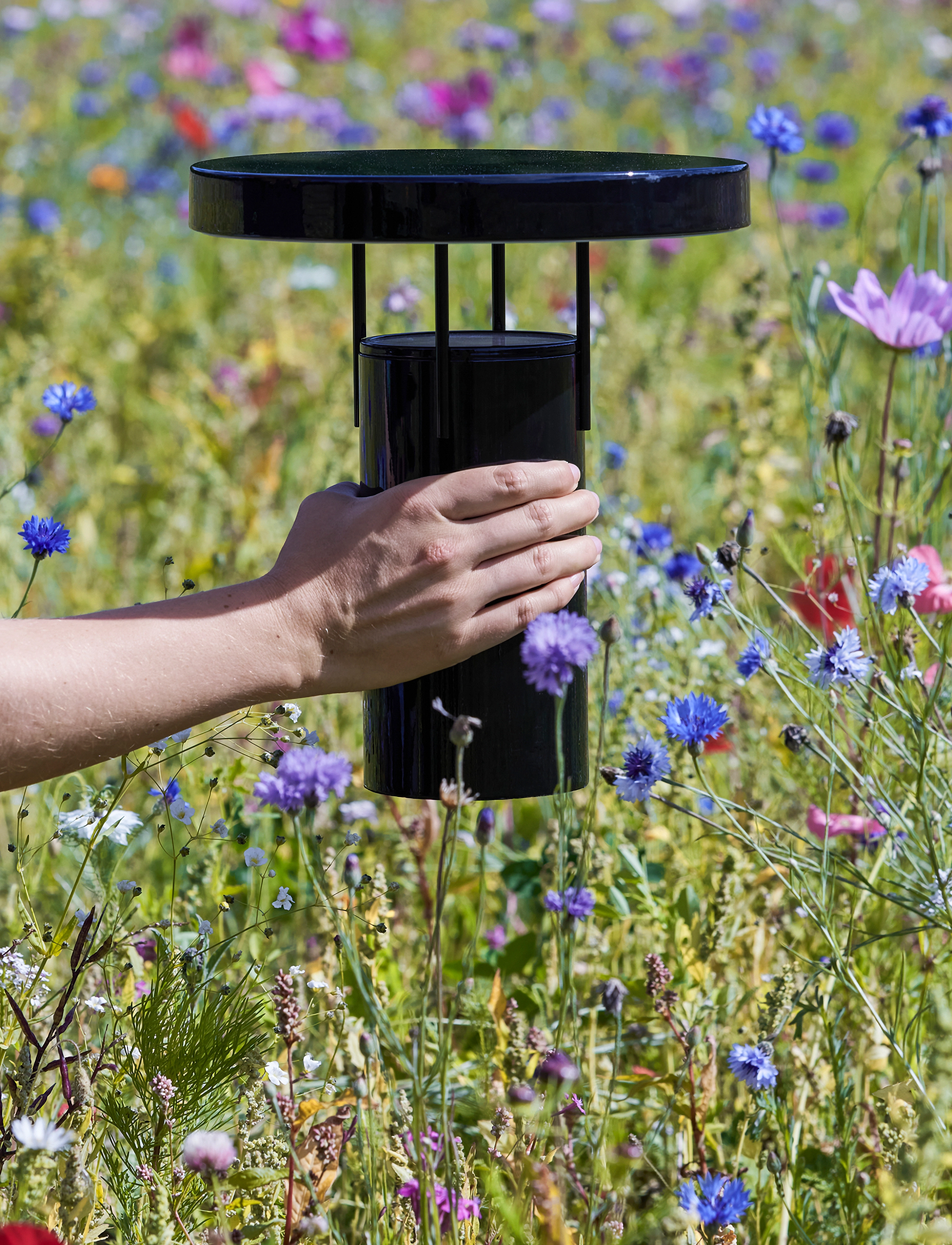 Hübsch Bringme Portable Lamp, Ø25XH28 cm, Outdoor Lighting, Schwarz - Garden Lights, Homeware