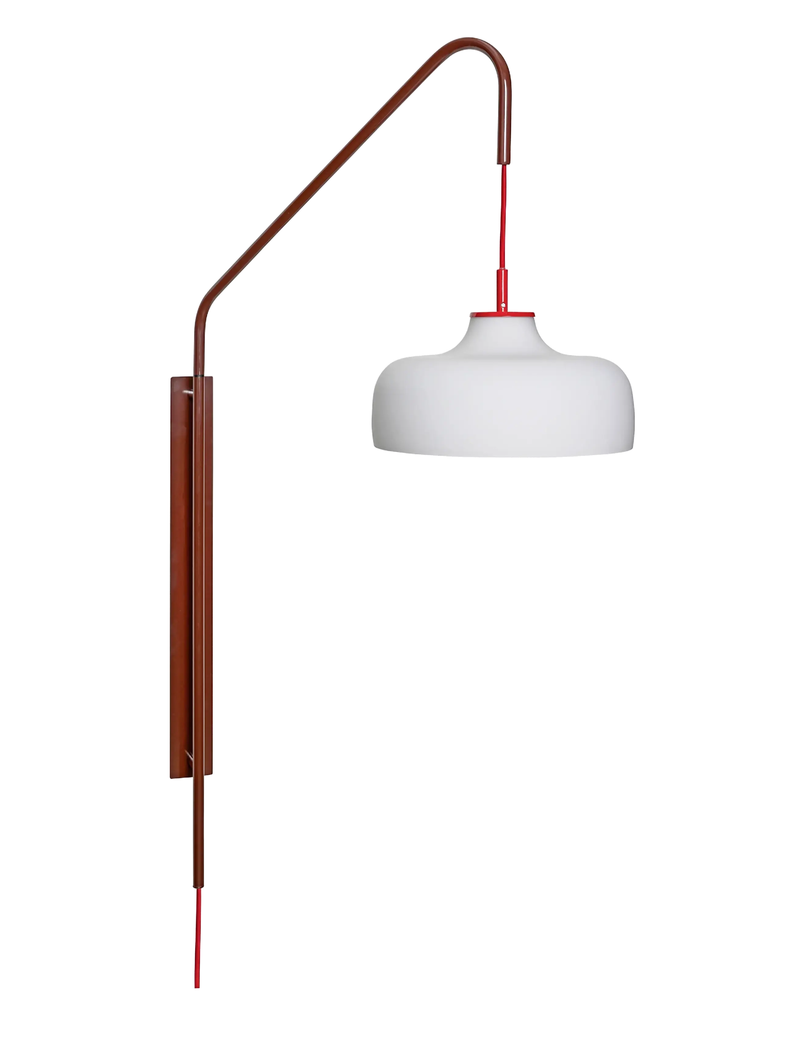 Hübsch Current Væglampe, Væglampe, Bordeaux, Str: 71X30XH111CM