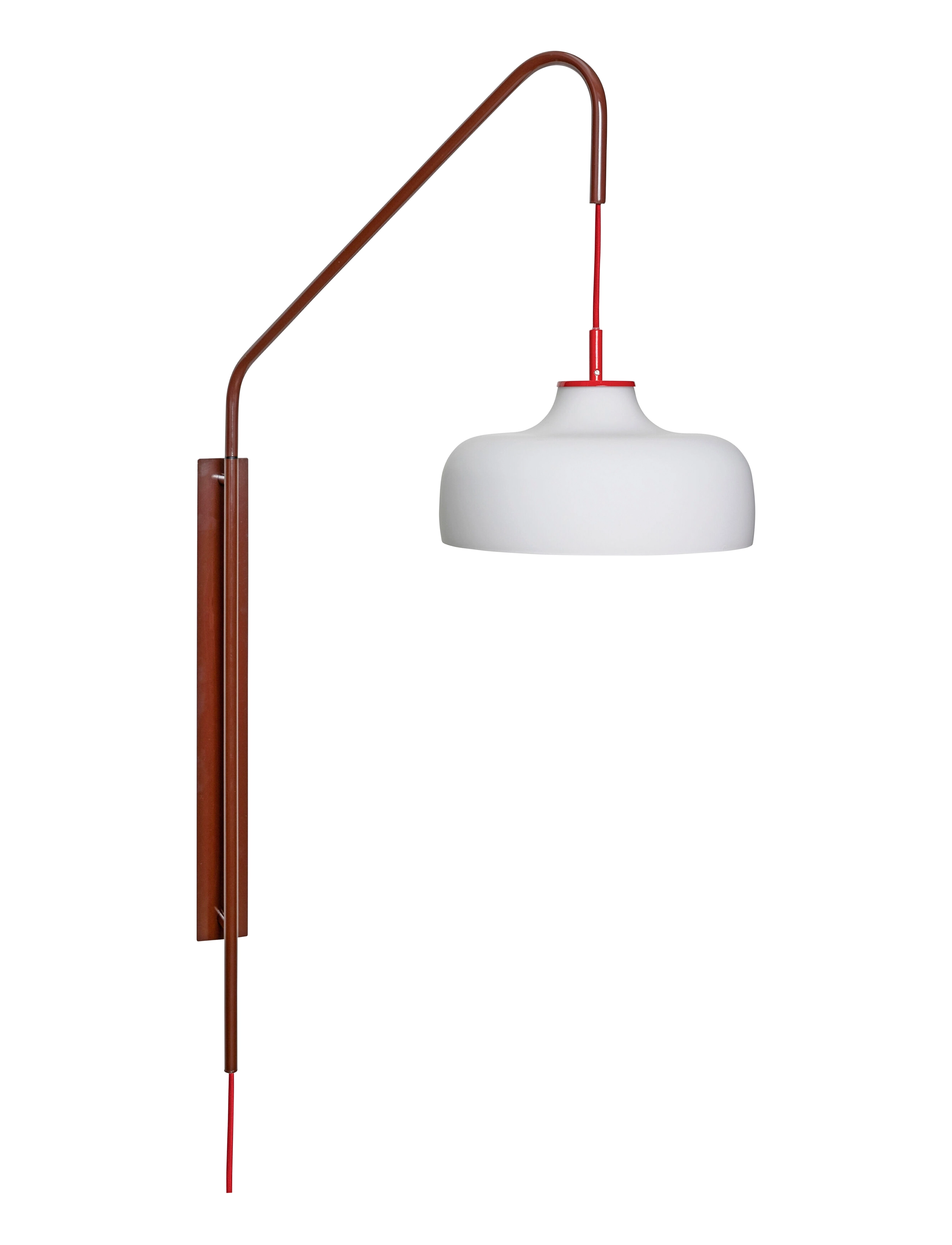 Hübsch Current Væglampe - Belysning - LIGHT RED / white