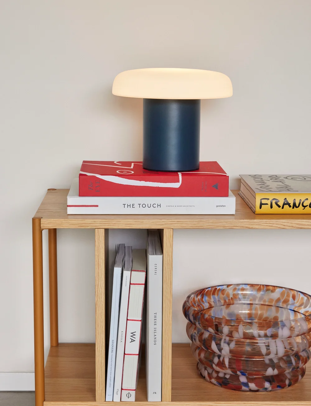 Hübsch - Ateliers Table Lamp - laualambid - dark blue,white - 4