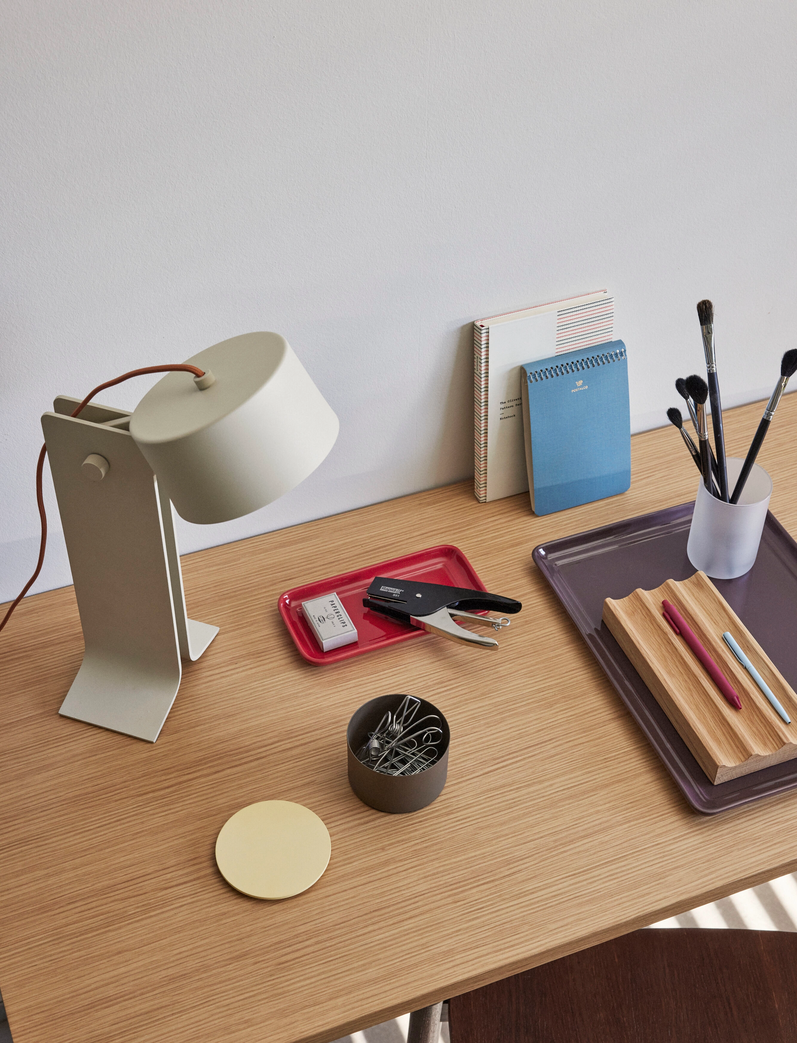 Hübsch Crea Bordlampe, One Size, Lamps, Grau - Table Homeware