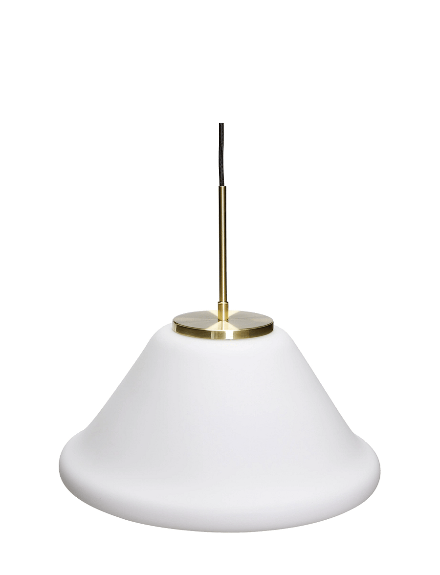 Hübsch - Muse Pendant Triangular - pendellampen - white - 2