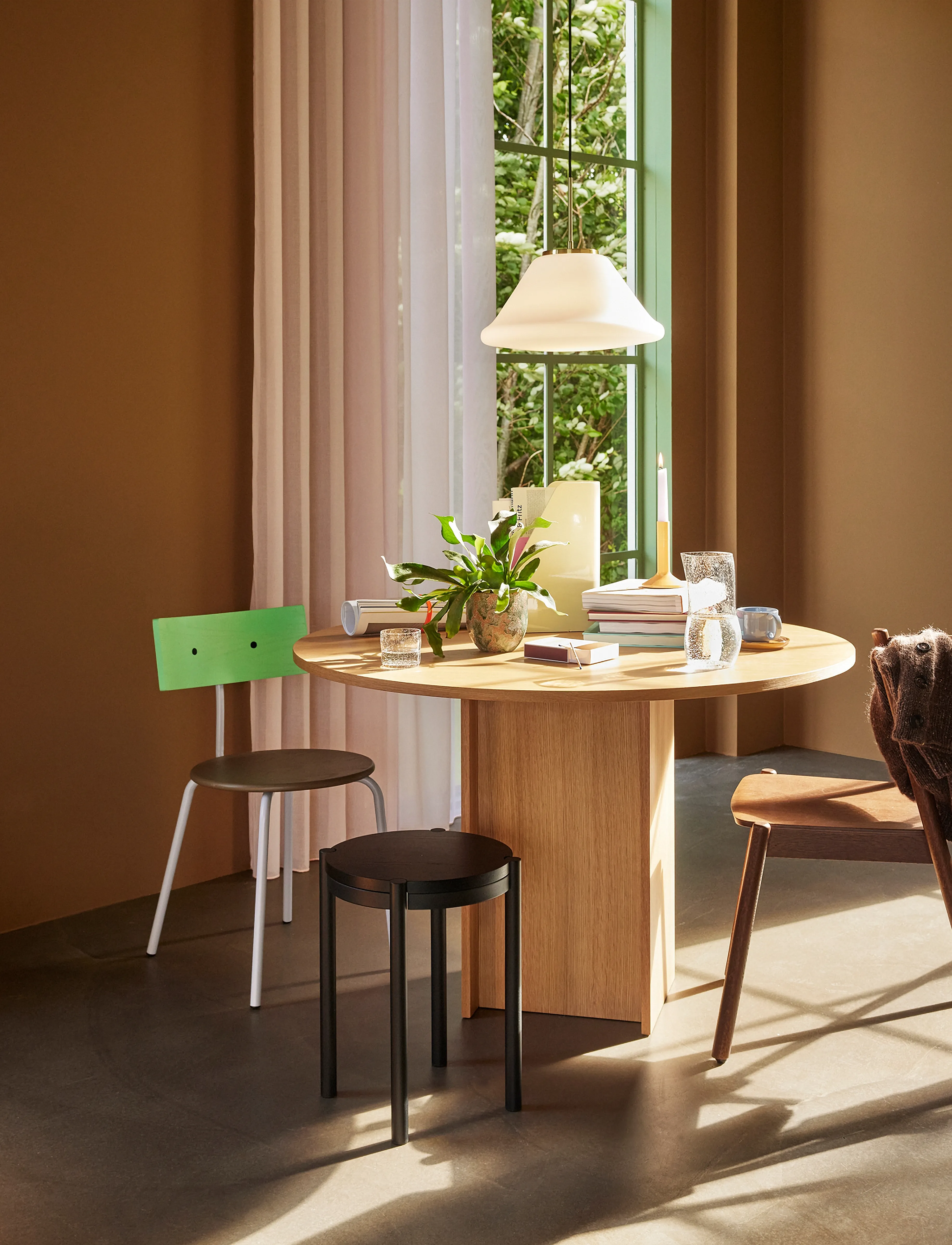 Hübsch Muse Pendant Triangular, 40X38 cm, Ceiling Lamps, Weiß - Homeware