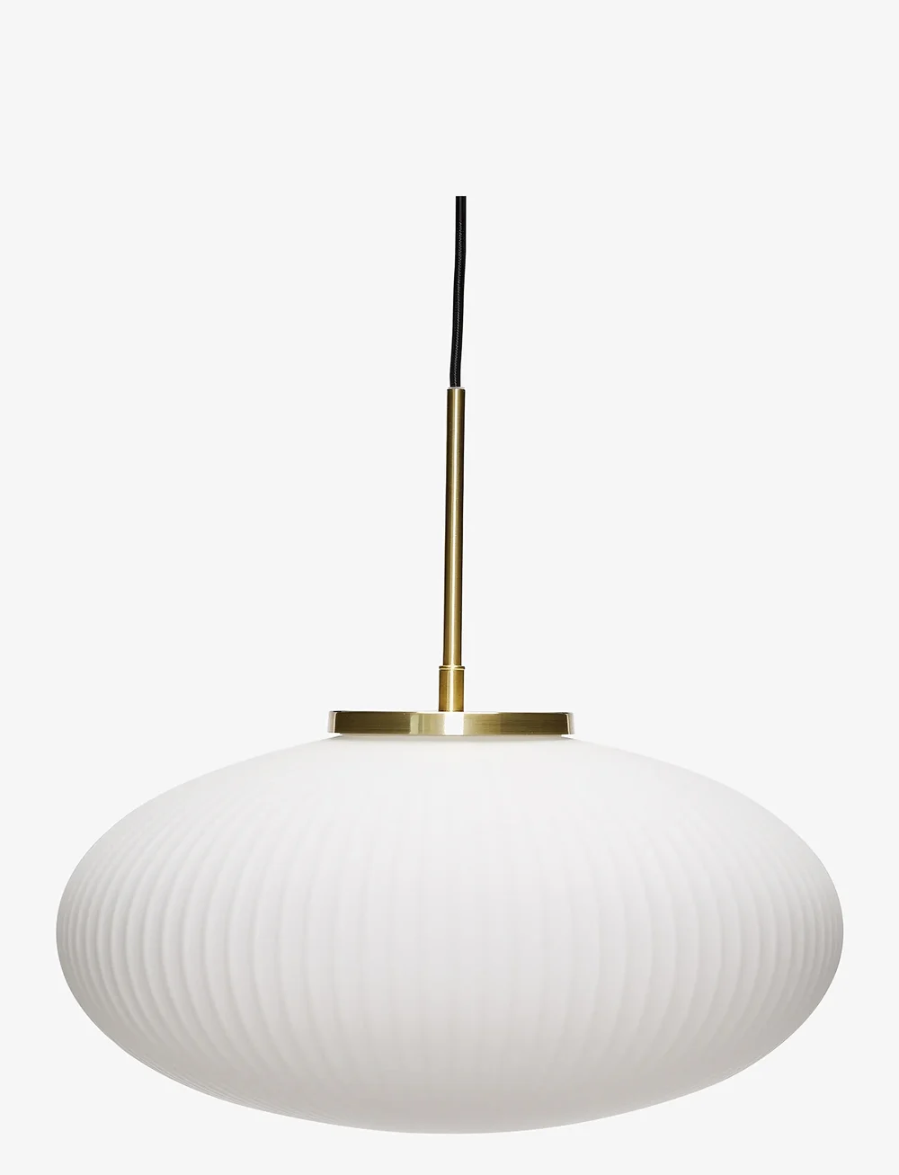 Hübsch - Serene Pendant Ellipse - pendellampen - white - 0