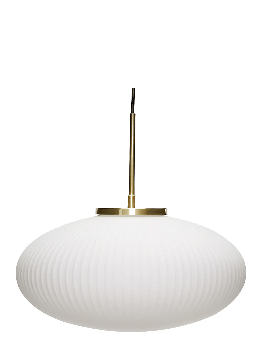 Hübsch - Serene Pendant Ellipse - pendellampen - white - 0