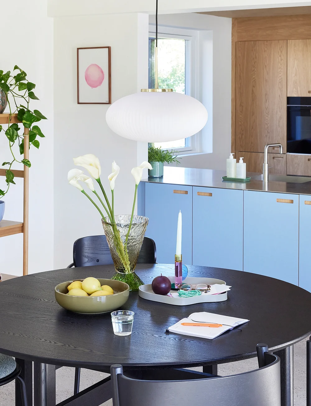 Hübsch - Serene Pendant Ellipse - pendellampen - white - 3