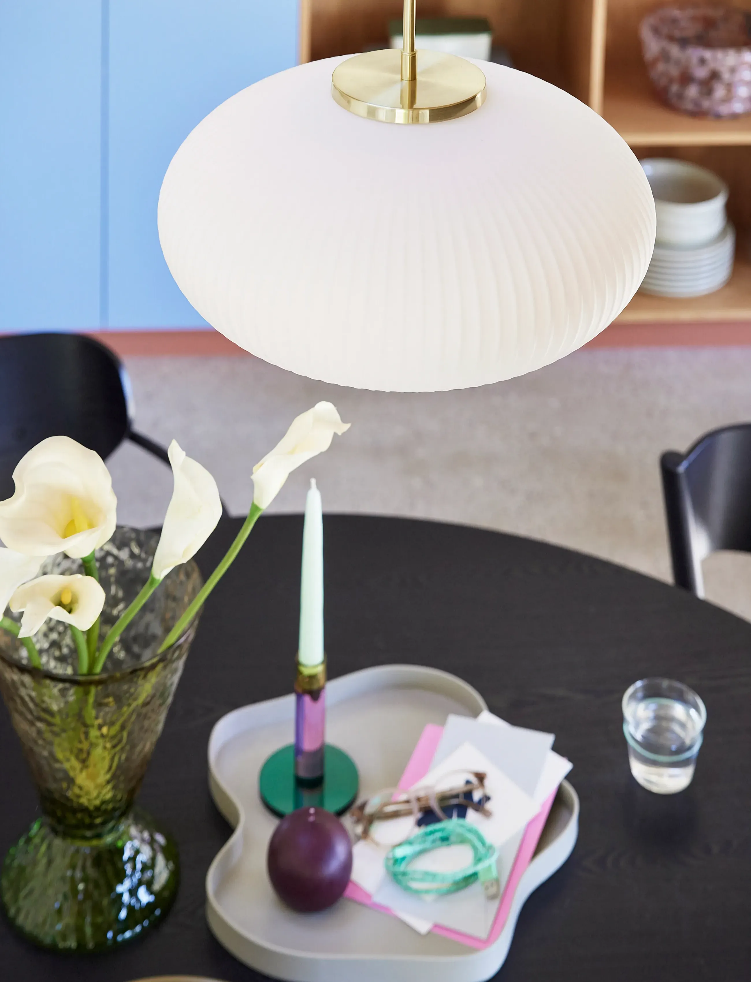 Hübsch - Serene Pendant Ellipse - pendellampen - white - 4