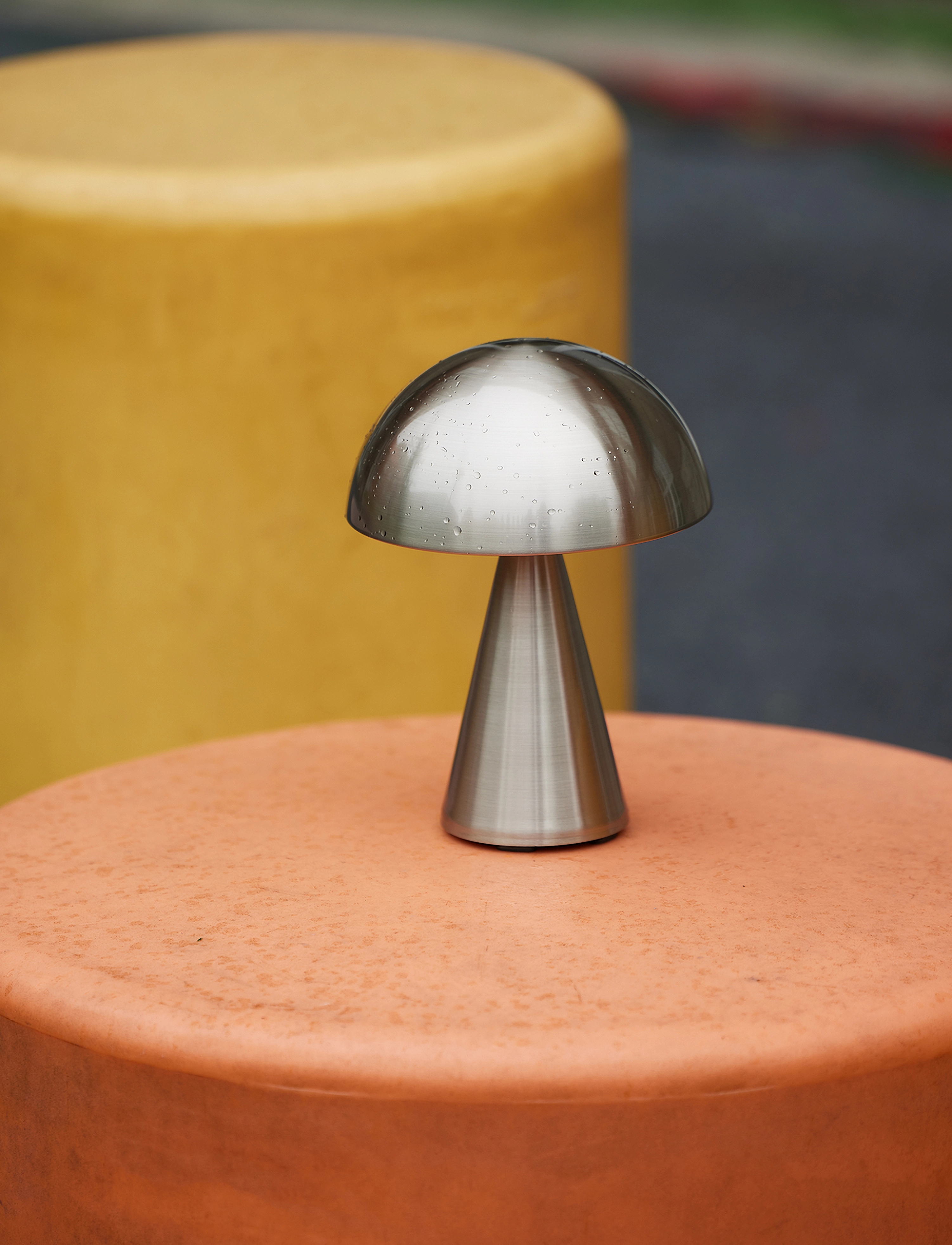Hübsch - Mush Portable Lamp - mobile lampen - nickel - 4