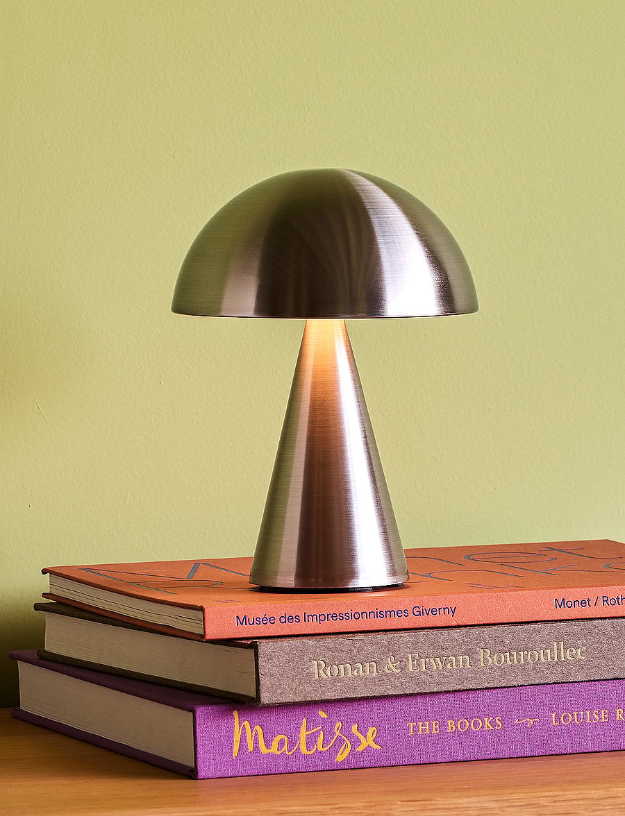 Hübsch - Mush Portable Lamp - mobile lampen - nickel - 5