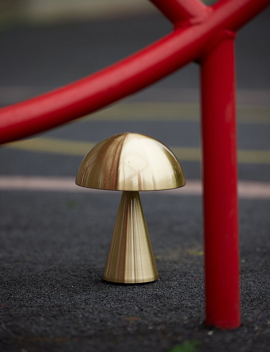 Hübsch - Mush Portable Lamp - mobile lampen - brass - 4