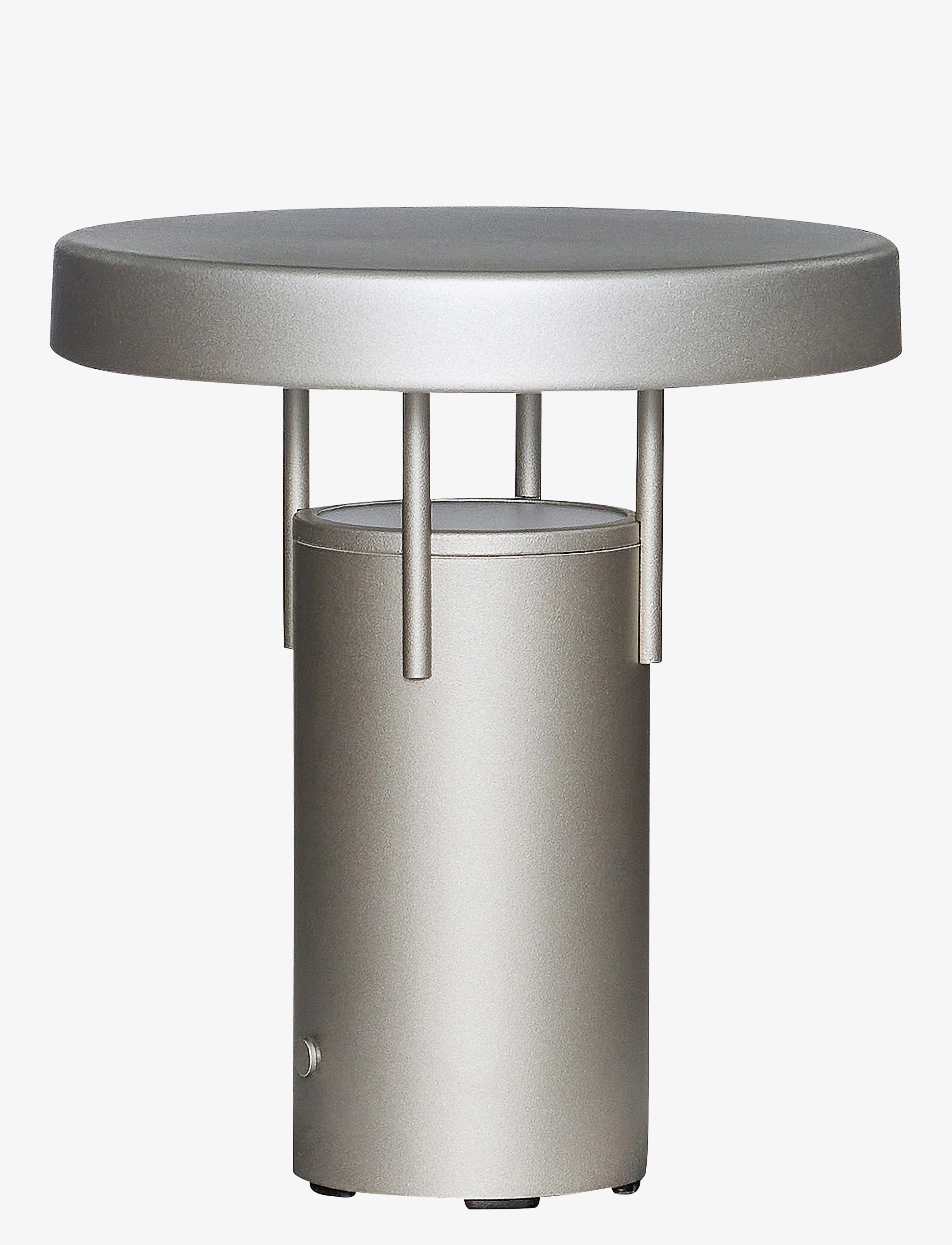 Hübsch Bringme Portable Lamp, Havelylys, Sølv, Str: Ø18XH20CM