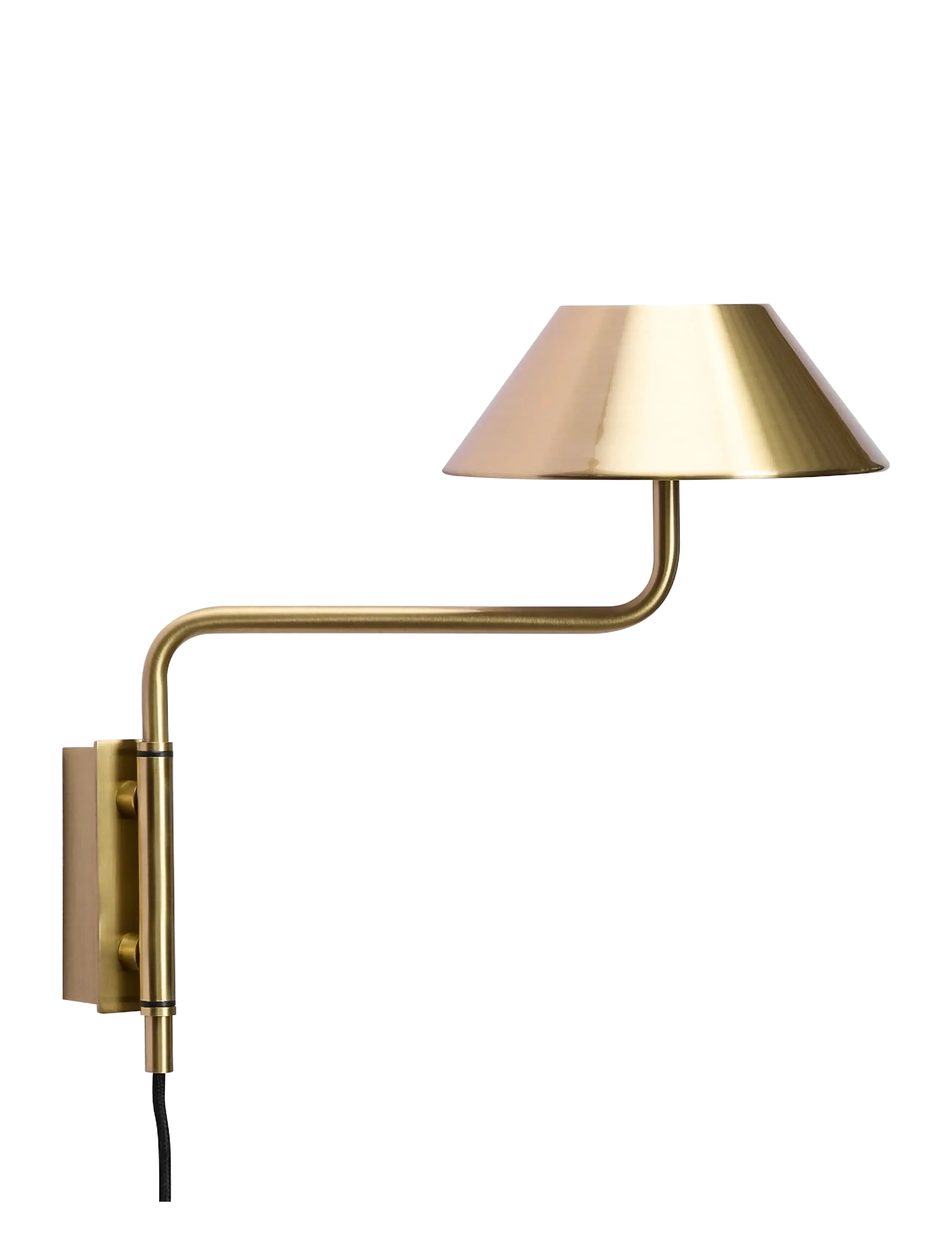 Hübsch Cover Wall Lamp Brass, Væglampe, Guld, Str: 30X30X25CM