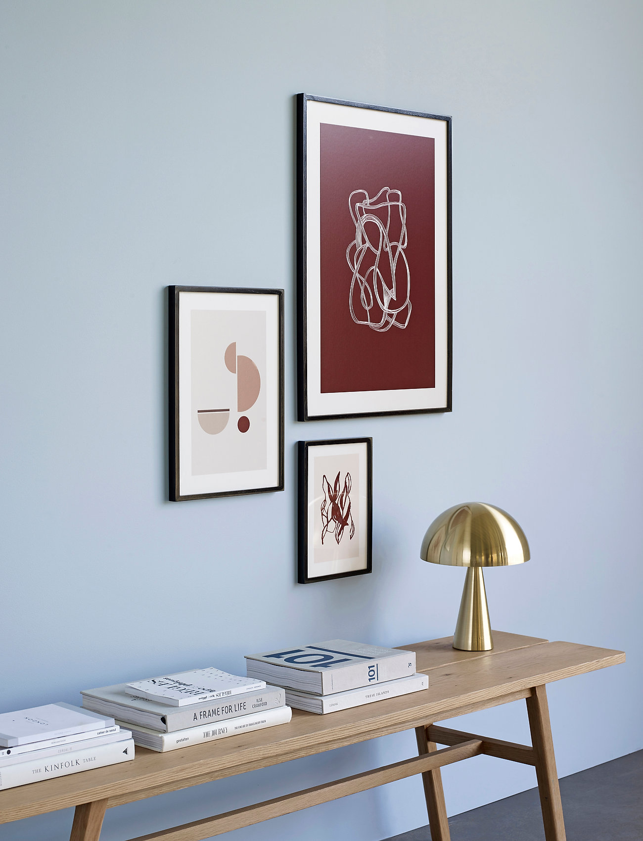 Hübsch Mush Bordlampe, H33 cm, Lamps, Gold - Table Homeware