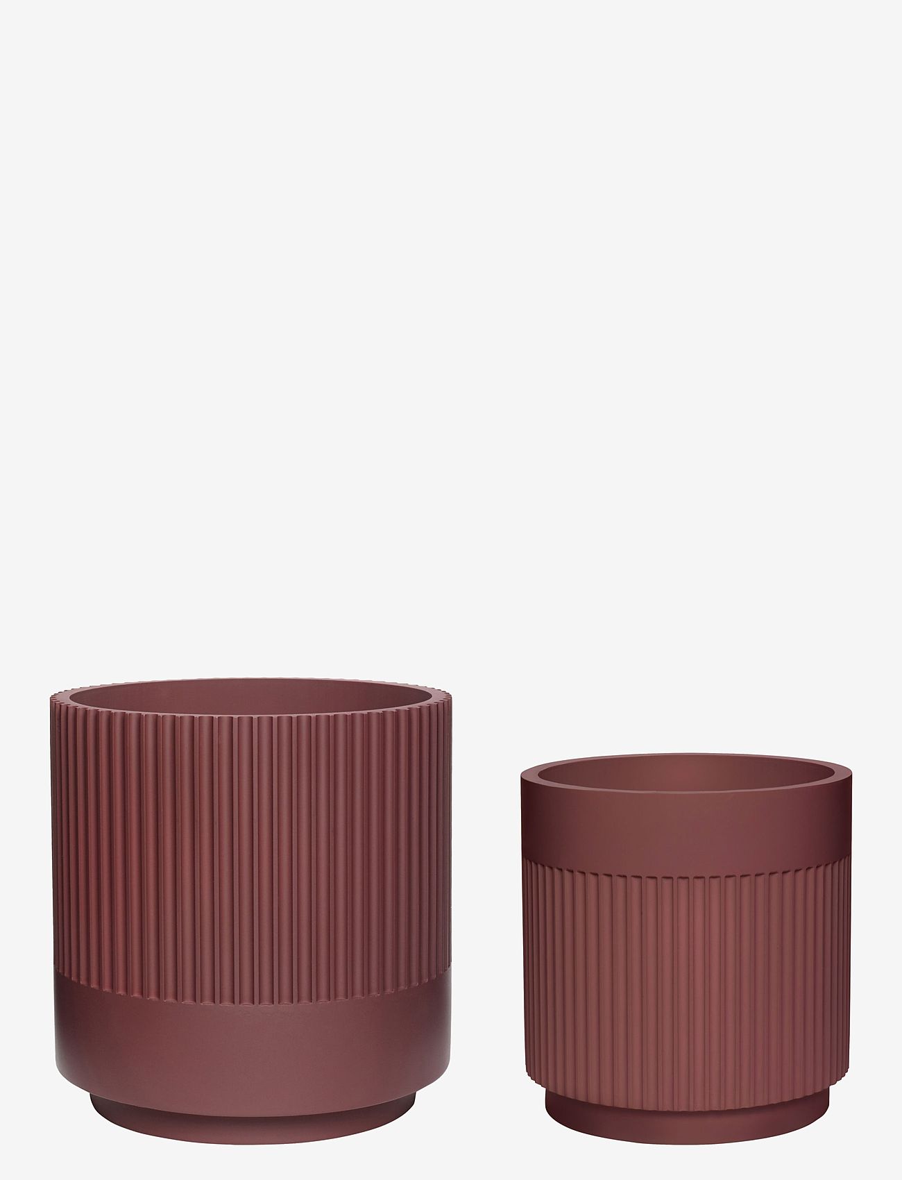 Hübsch - Ripple Pots - geburtstagsgeschenke - burgundy - 0