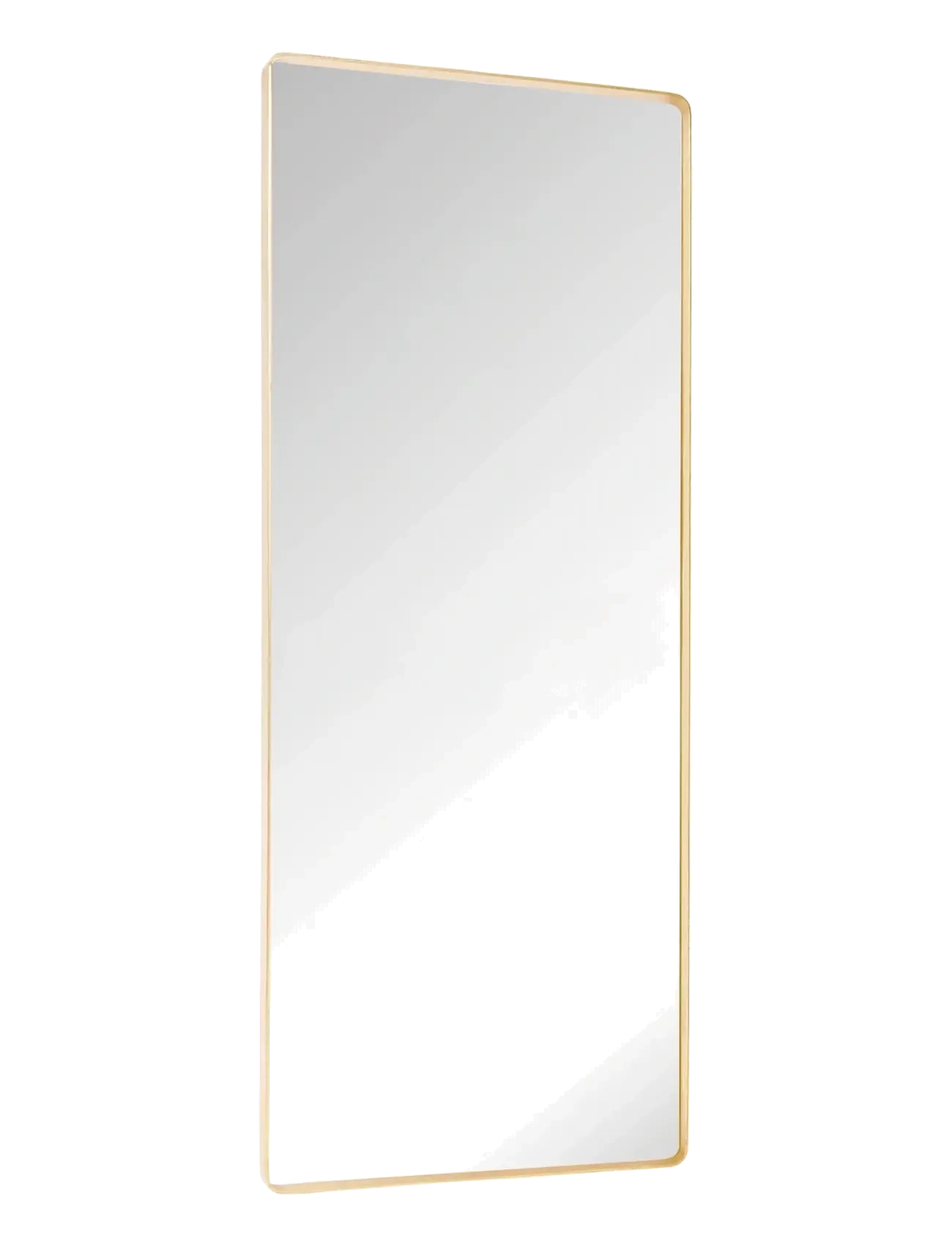 Hübsch Retro Wall Mirror Large Brass, Vægspejl, Guld, Str: 60X4XH152CM