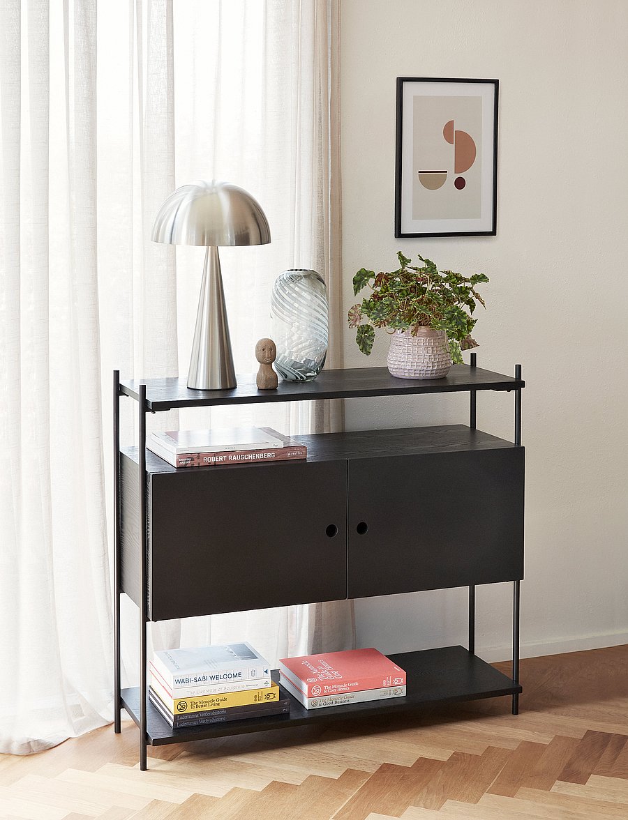 Hübsch - Mush Table Lamp - schreibtisch- & tischlampen - nickel - 0