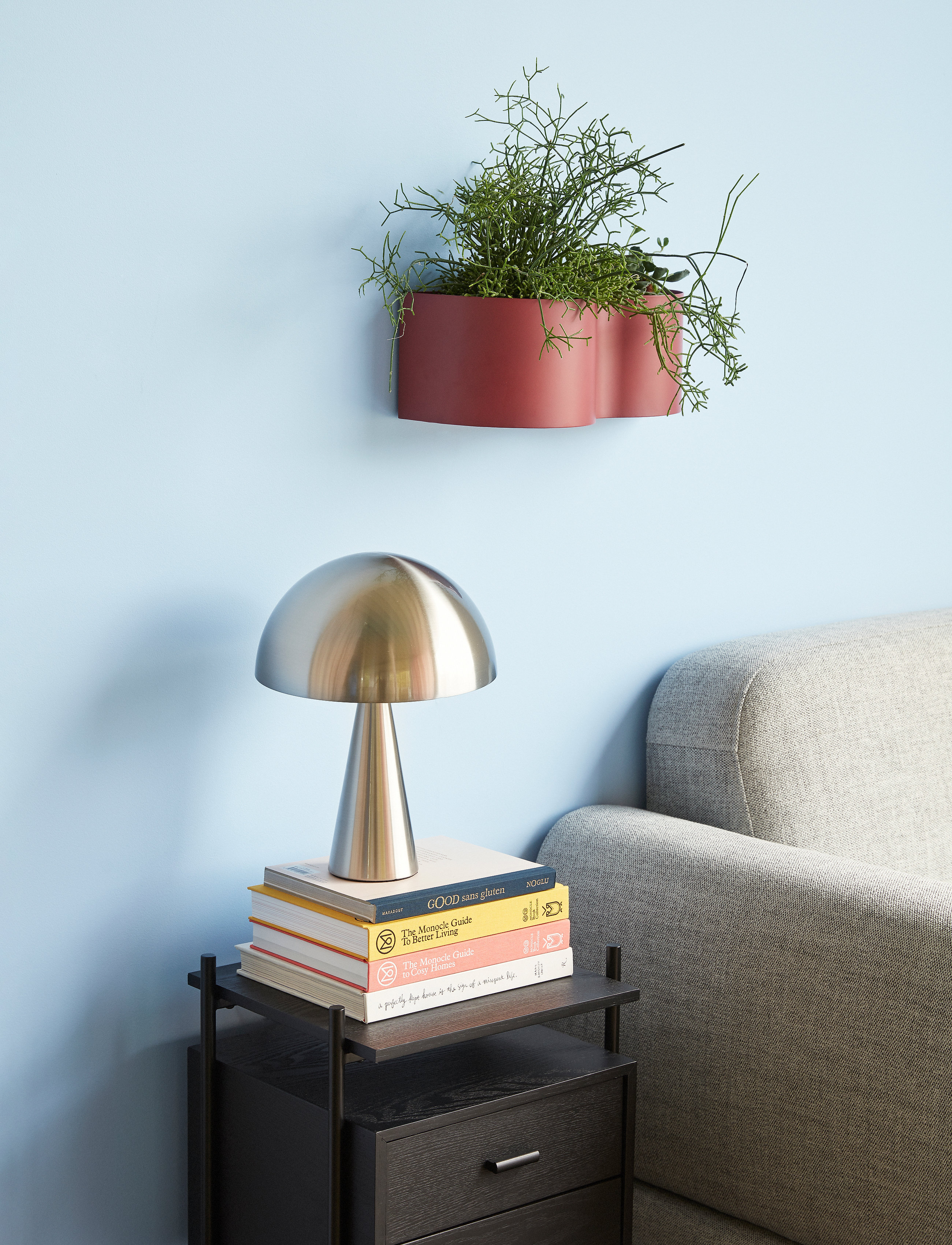 Hübsch - Mush Table Lamp - window lamps - nickel - 2