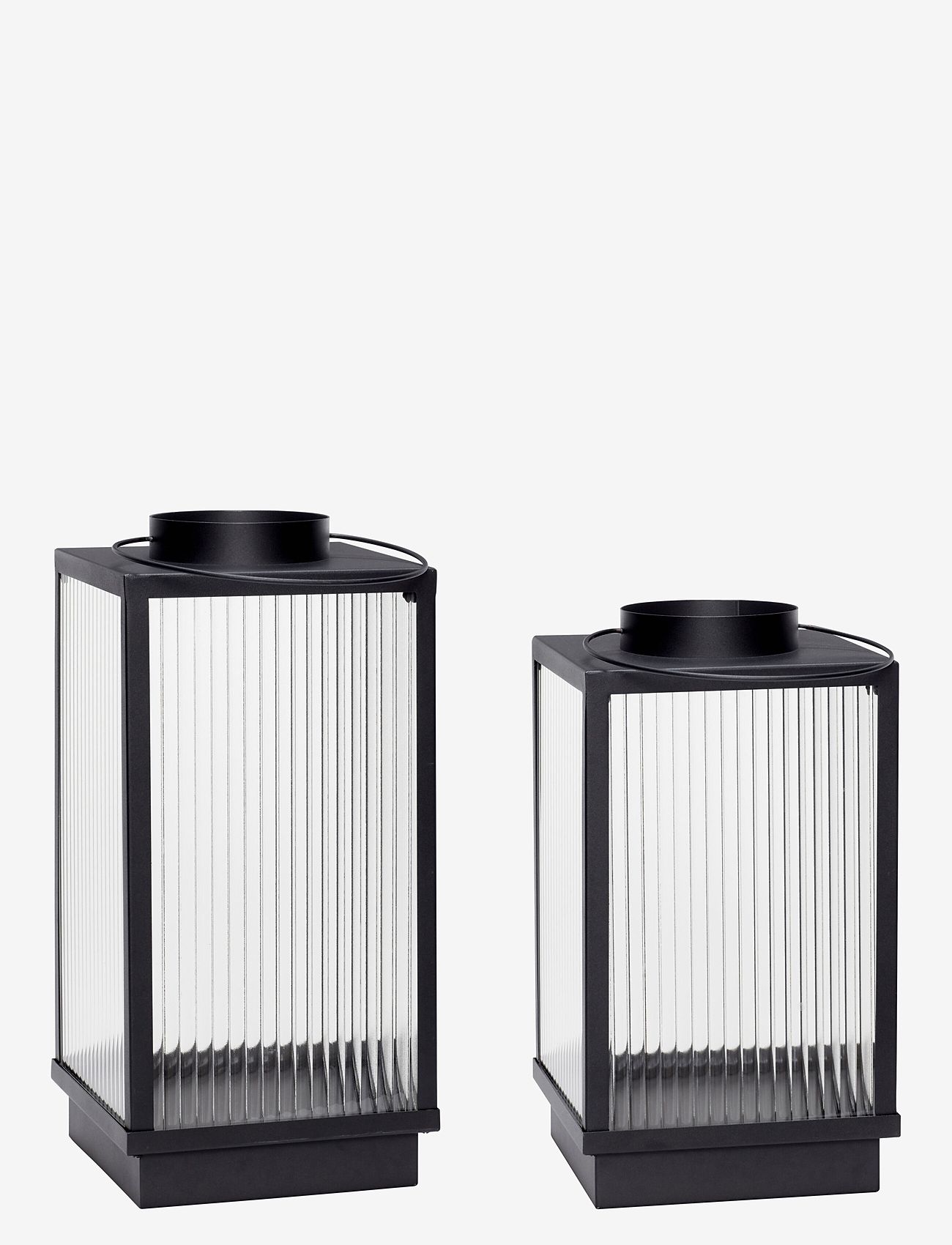 Hübsch - Ripple Lanterns - black - 0