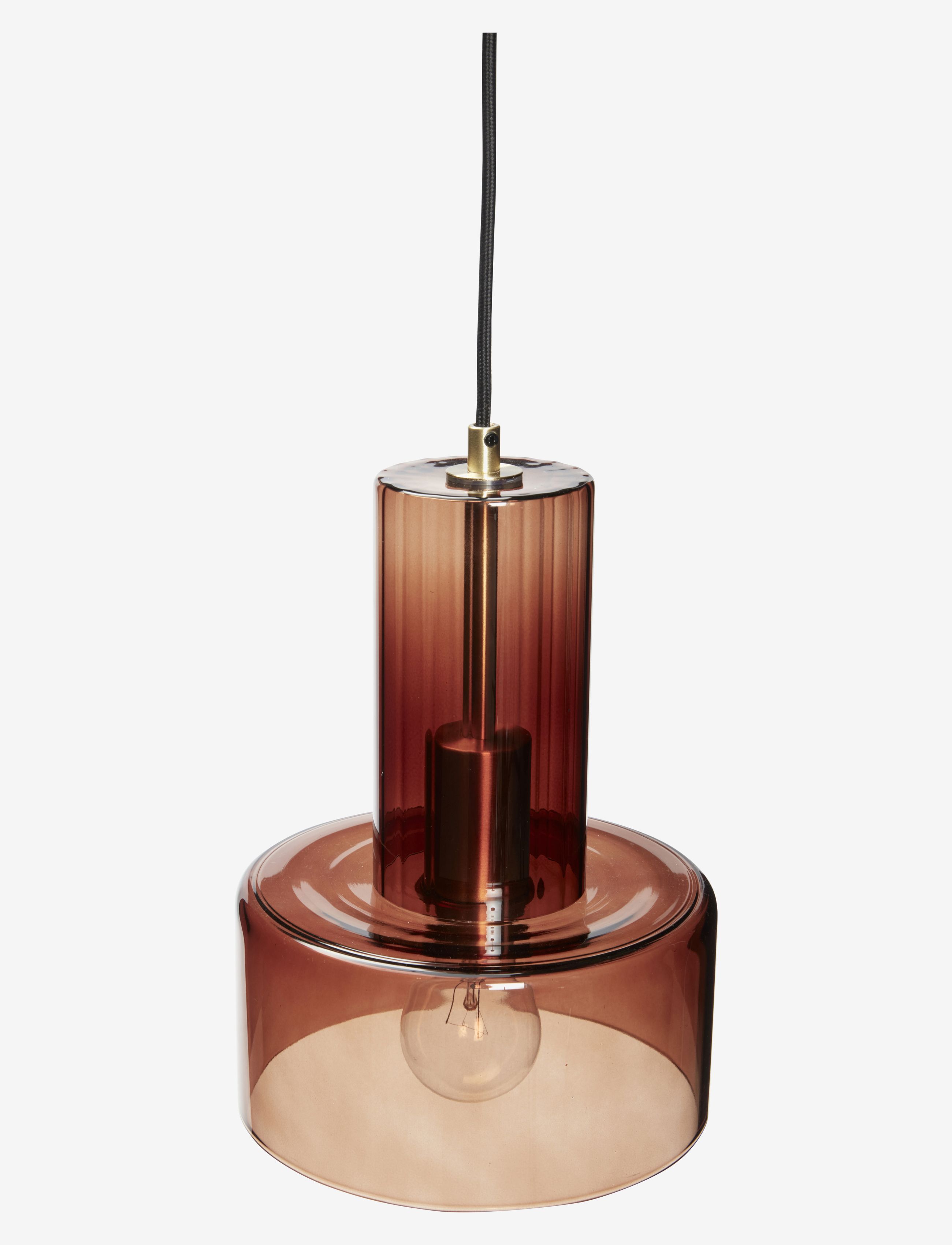 Hübsch - Ripple Lamp - pendellampen - brown - 2