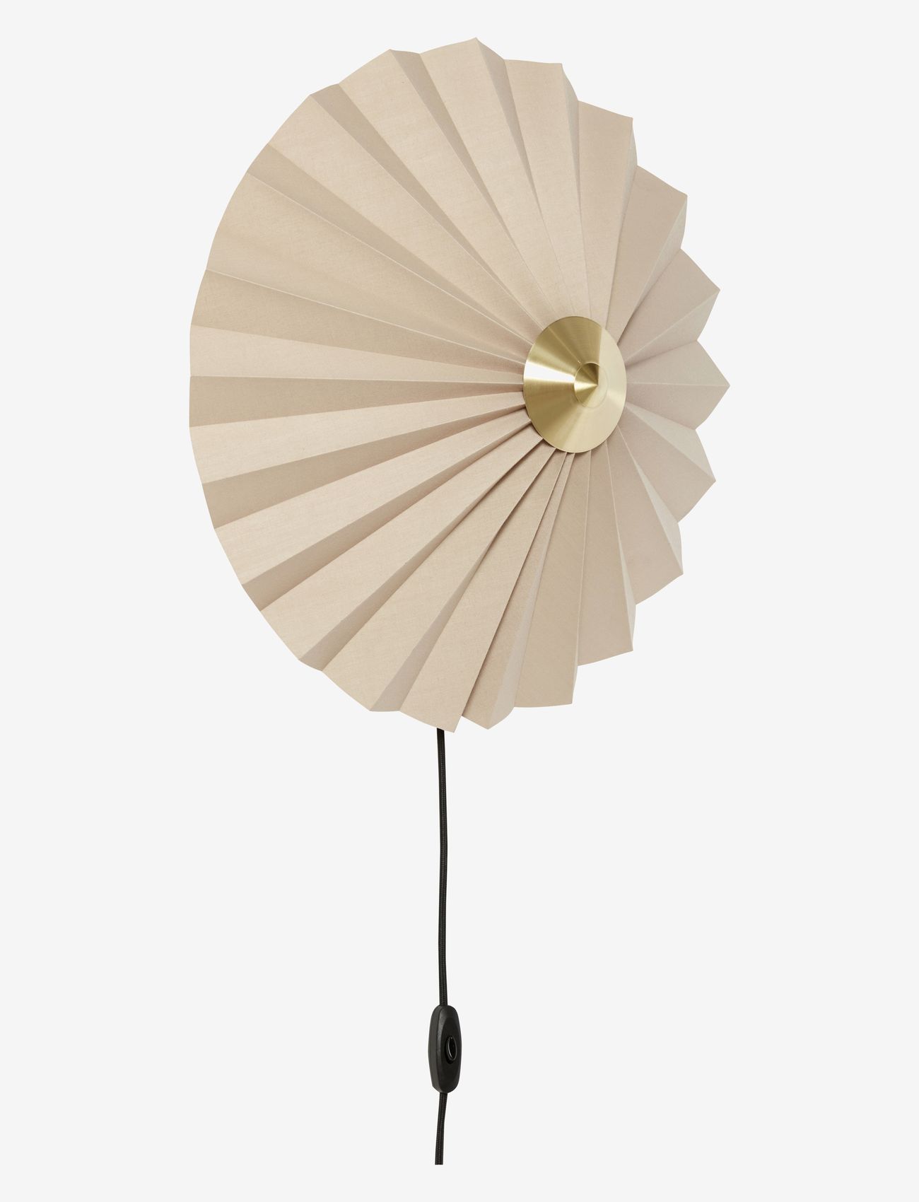 Hübsch - Pliss Væglampe - køb efter pris - sand - 0